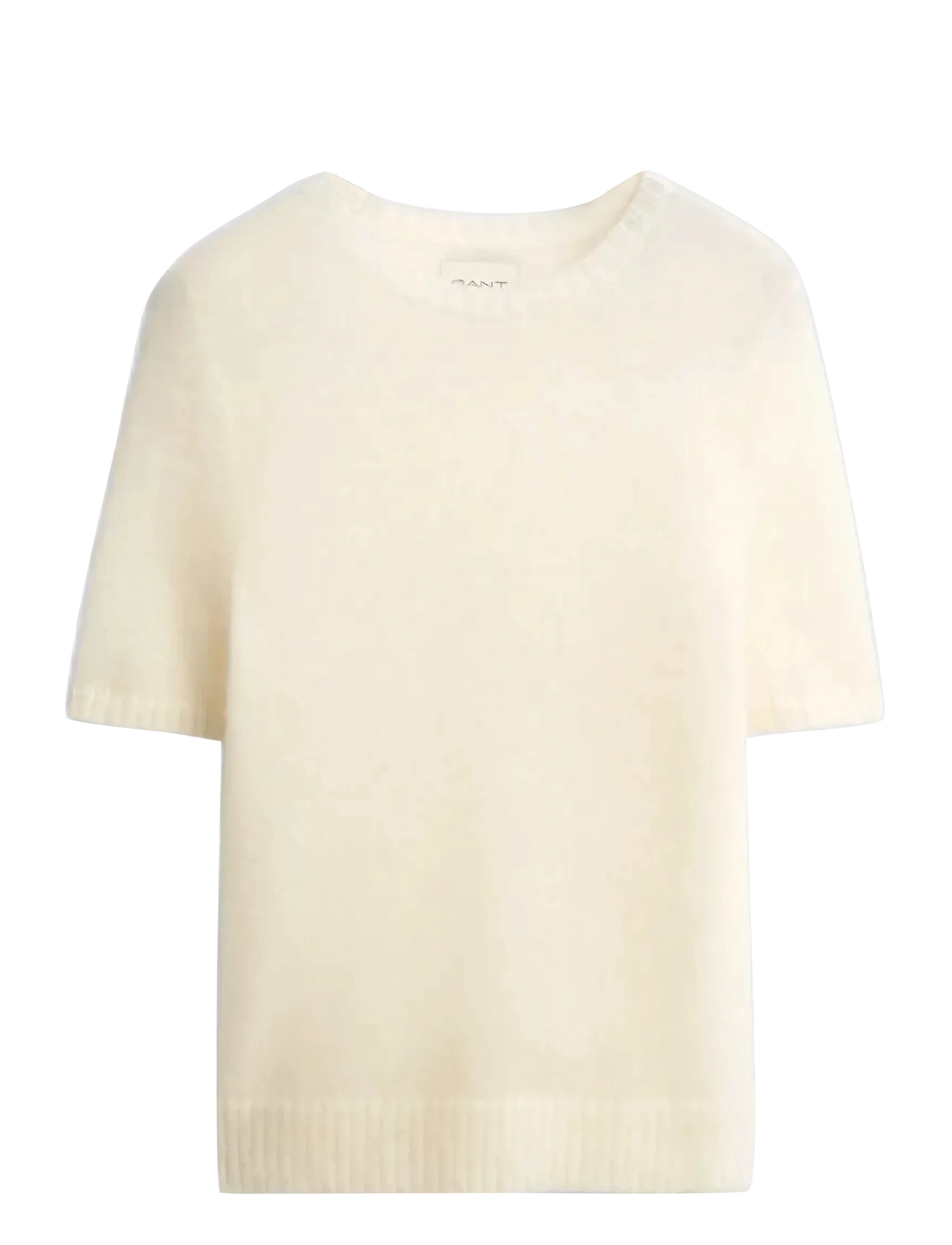 MOHAIR BLEND SS C-NECK - CREAM