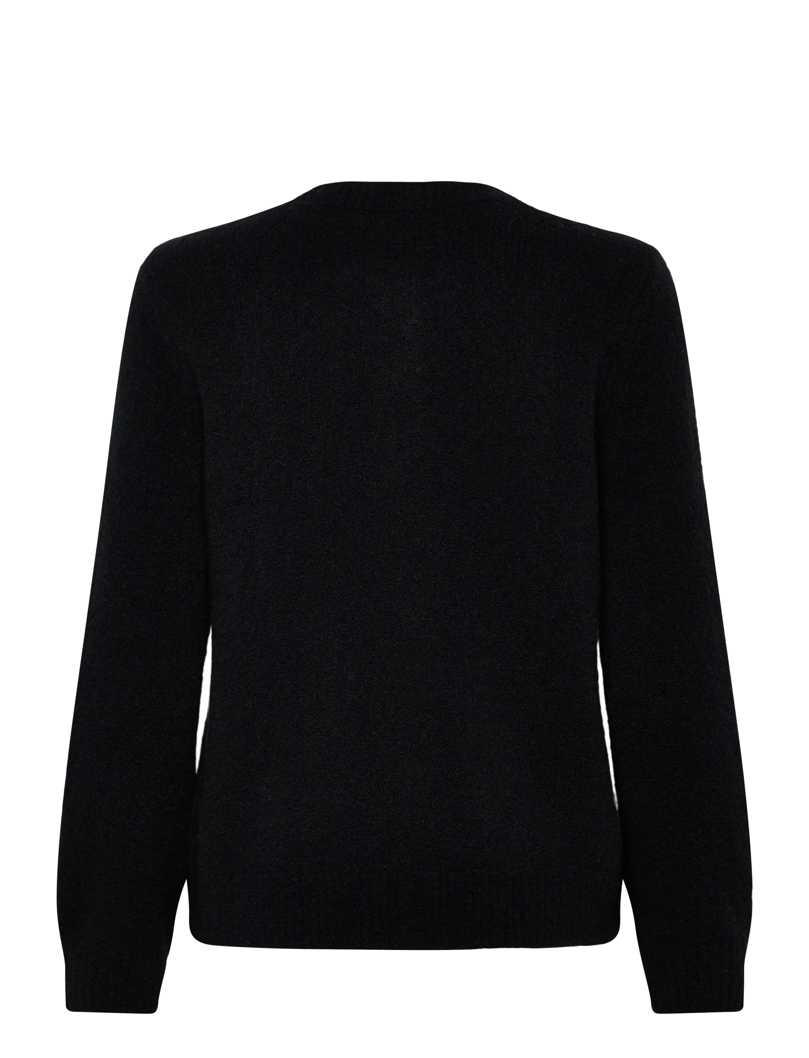 Gant - BOUCLE C-NECK CARDIGAN - cardigans - black - 1