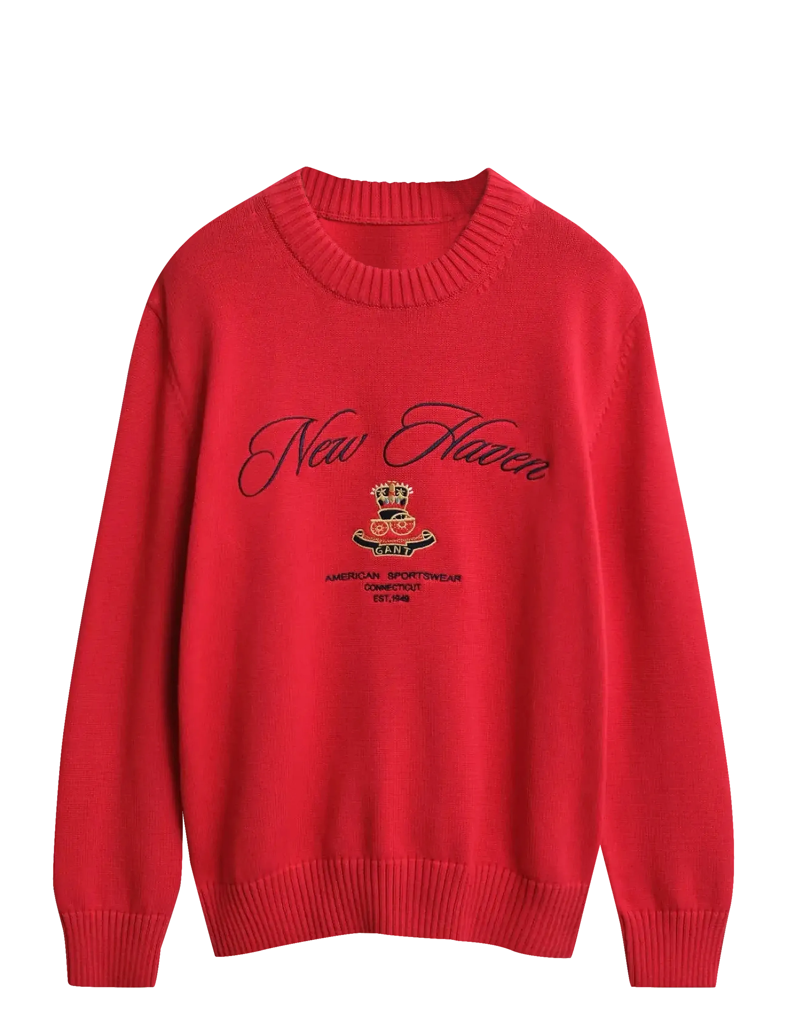 Gant GRAPHIC COTTON C-NECK - Transitional Layering - RUBY RED / red