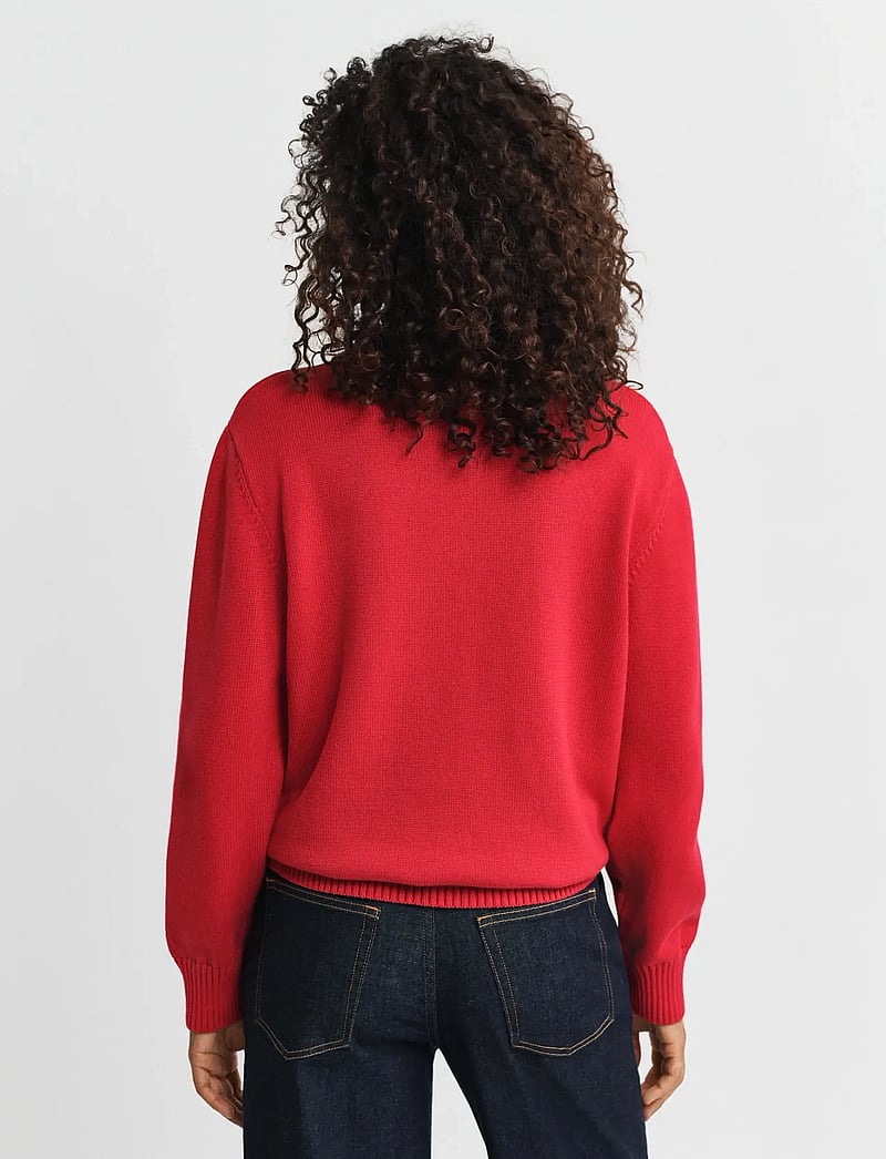 GANT - GRAPHIC COTTON C-NECK - striktrøjer - ruby red - 2