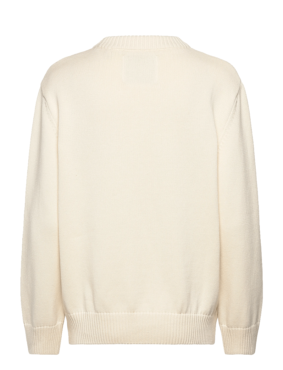 Gant - GRAPHIC COTTON C-NECK - kampsunid - cream - 2