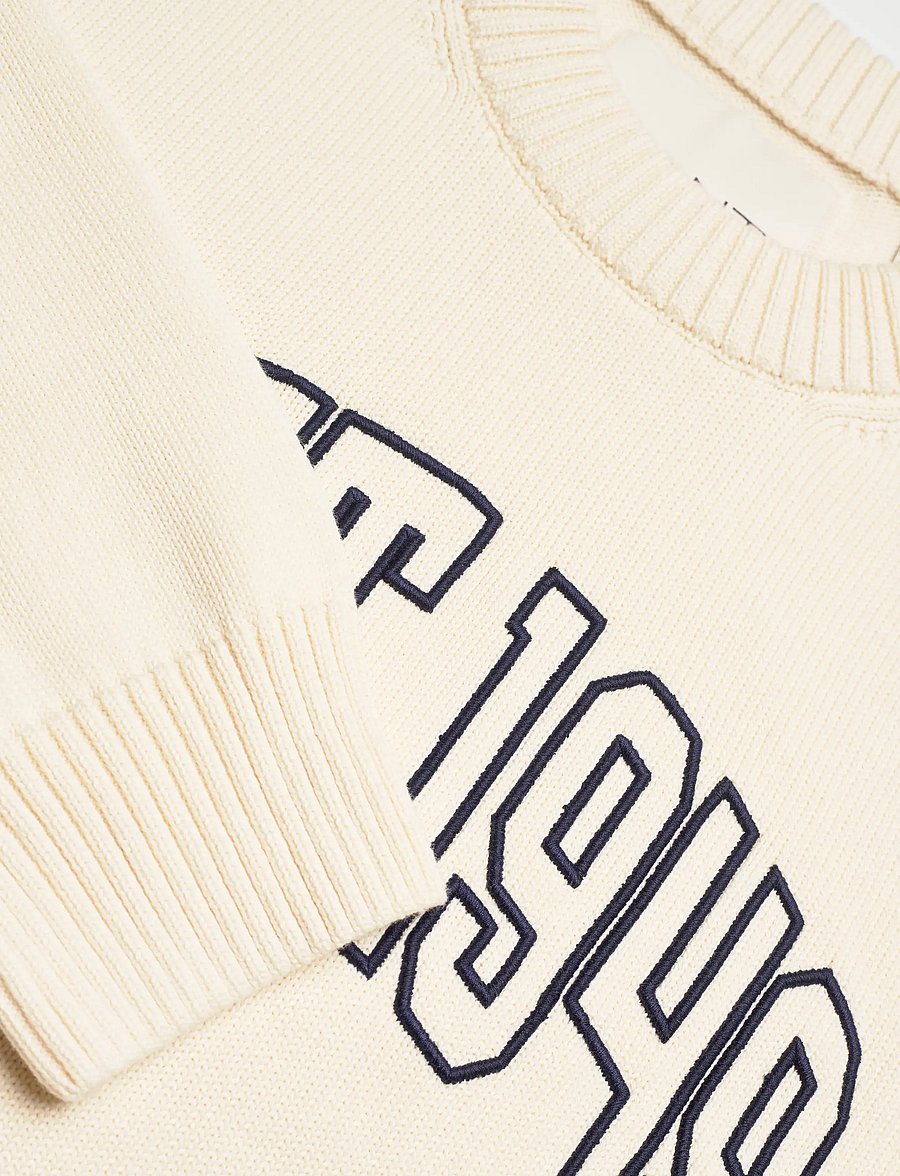 Gant - GRAPHIC COTTON C-NECK - kampsunid - cream - 5