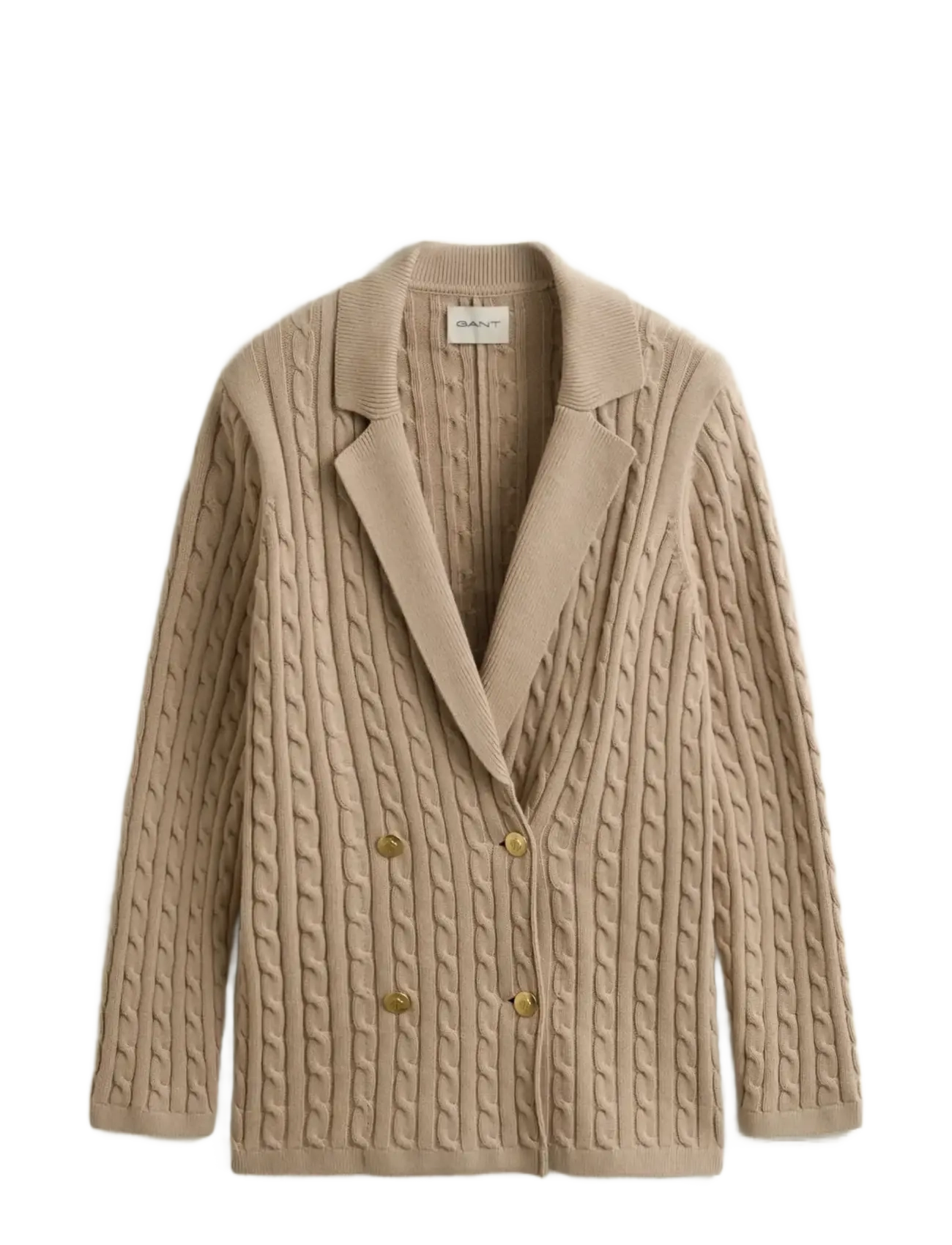 Gant CABLE KNIT CLUB BLAZER - Pintsakud - OAT BEIGE / beige