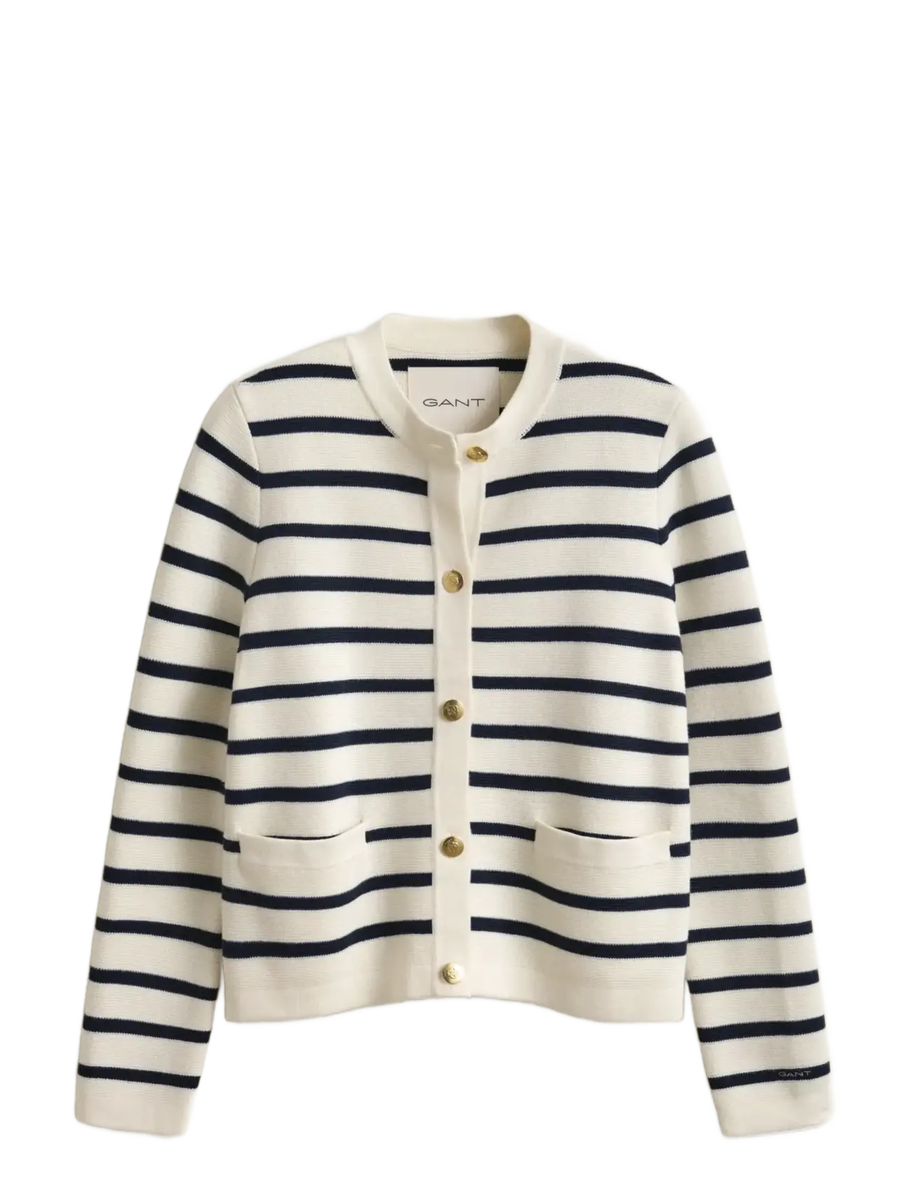 GANT COTTON KNIT JACKET - Kläder - CREAM / cream
