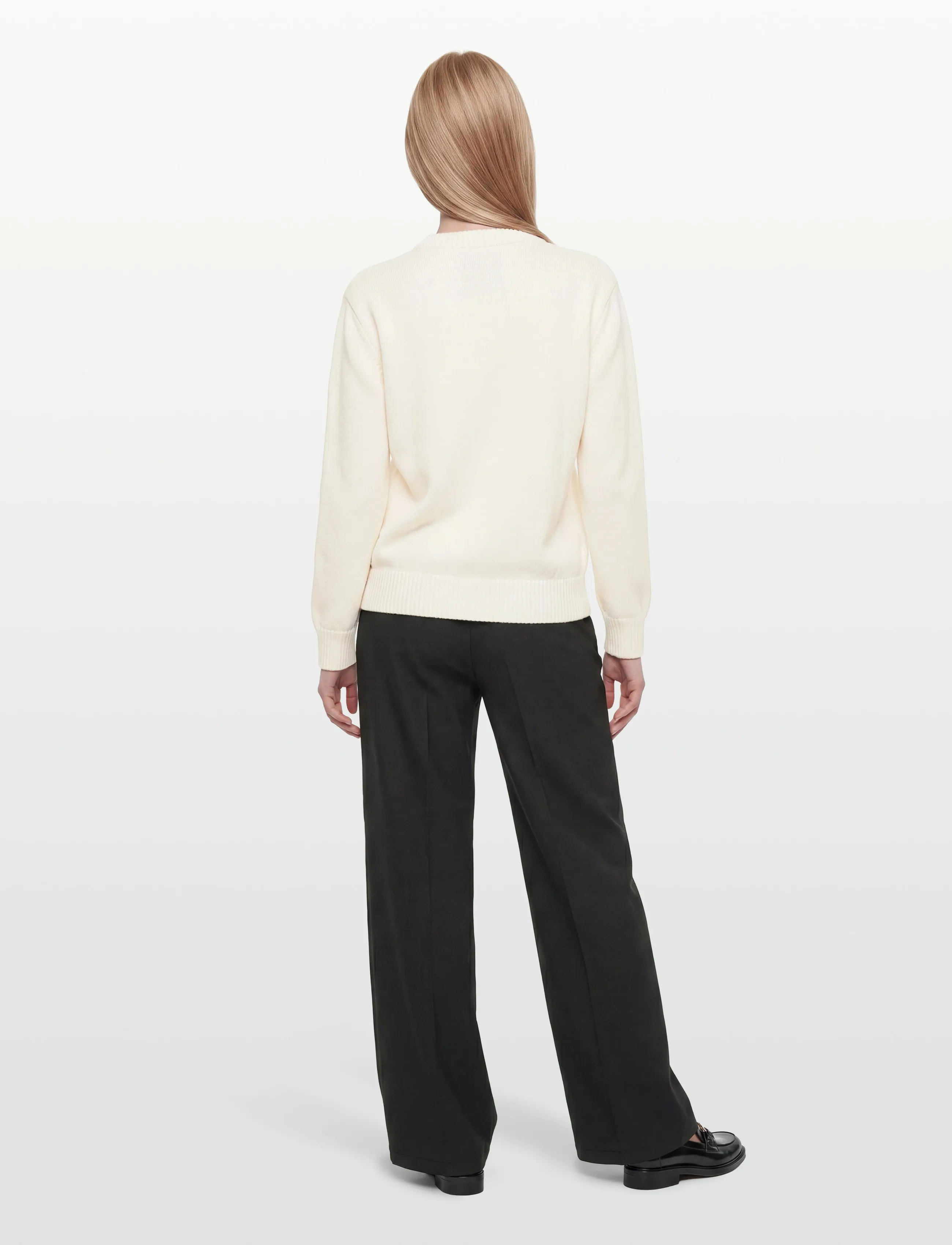 Gant - GRAPHIC COTTON C-NECK - pullover - eggshell - 4