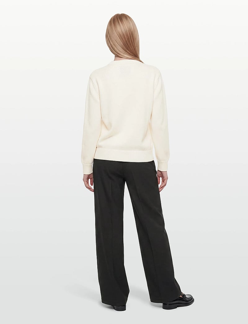 Gant - GRAPHIC COTTON C-NECK - striktrøjer - eggshell - 4