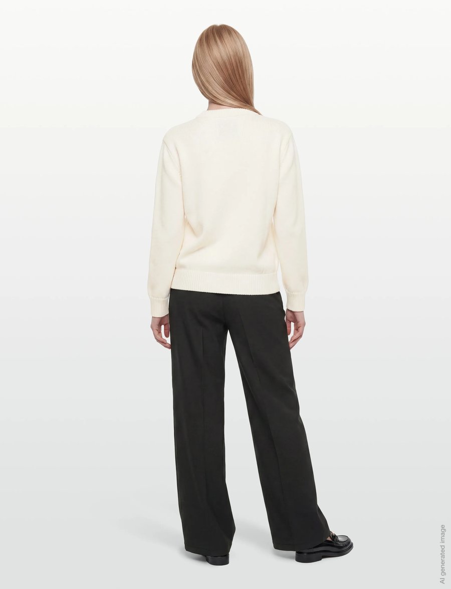 Gant - GRAPHIC COTTON C-NECK - pullover - eggshell - 4