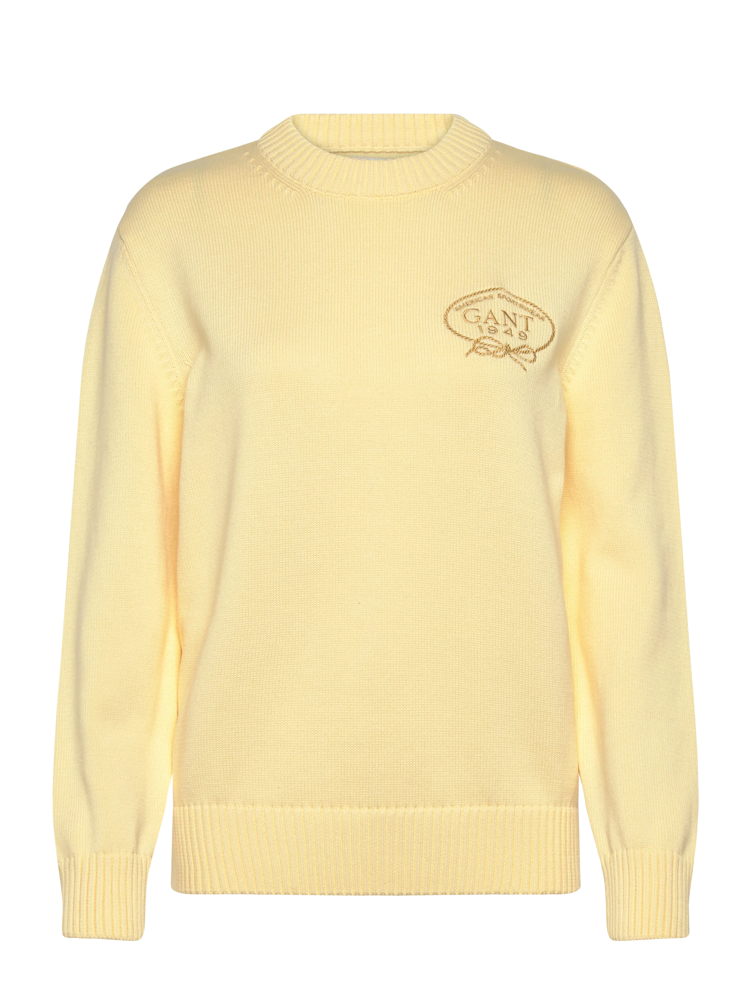 GANT GRAPHIC COTTON C-NECK - Uus - VANILLA YELLOW / yellow