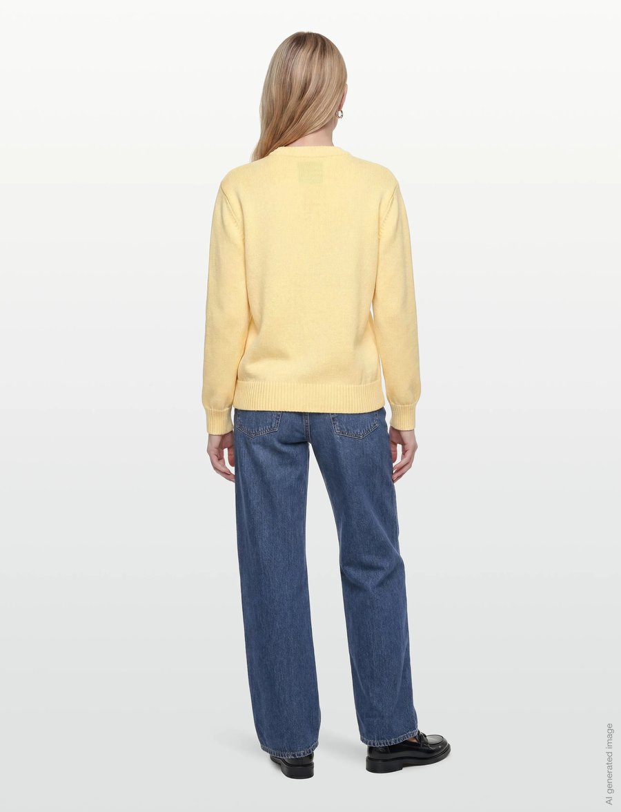 Gant - GRAPHIC COTTON C-NECK - pullover - vanilla yellow - 4