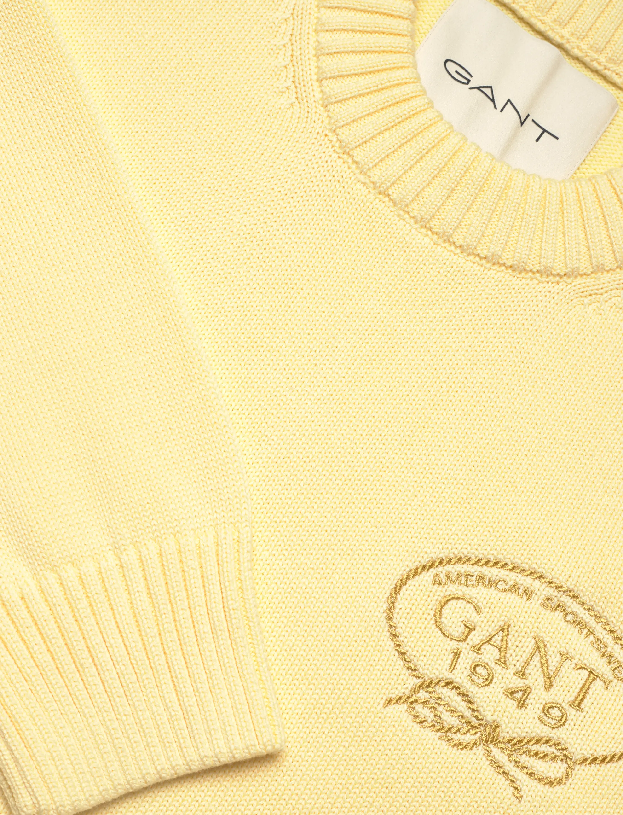 Gant - GRAPHIC COTTON C-NECK - pullover - vanilla yellow - 5