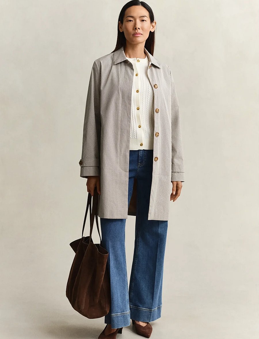 Gant - COTTON CABLE SS CARDIGAN - gilets - cream - 4