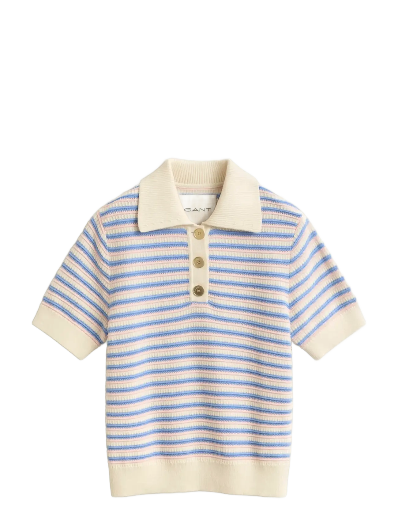 GANT TEXTURED MULTISTRIPE RUGGER - Polo Shirts - CREAM / multi
