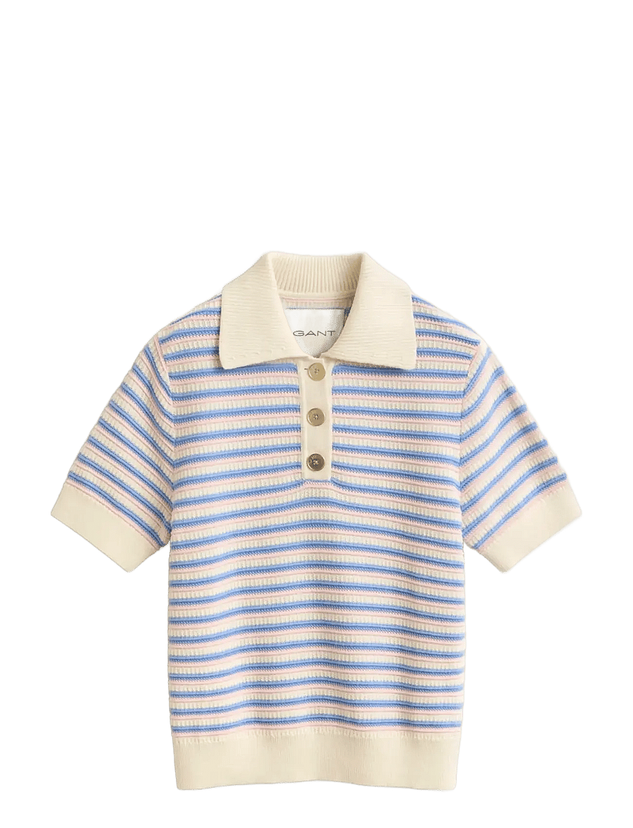 Gant - TEXTURED MULTISTRIPE RUGGER - cream - 1