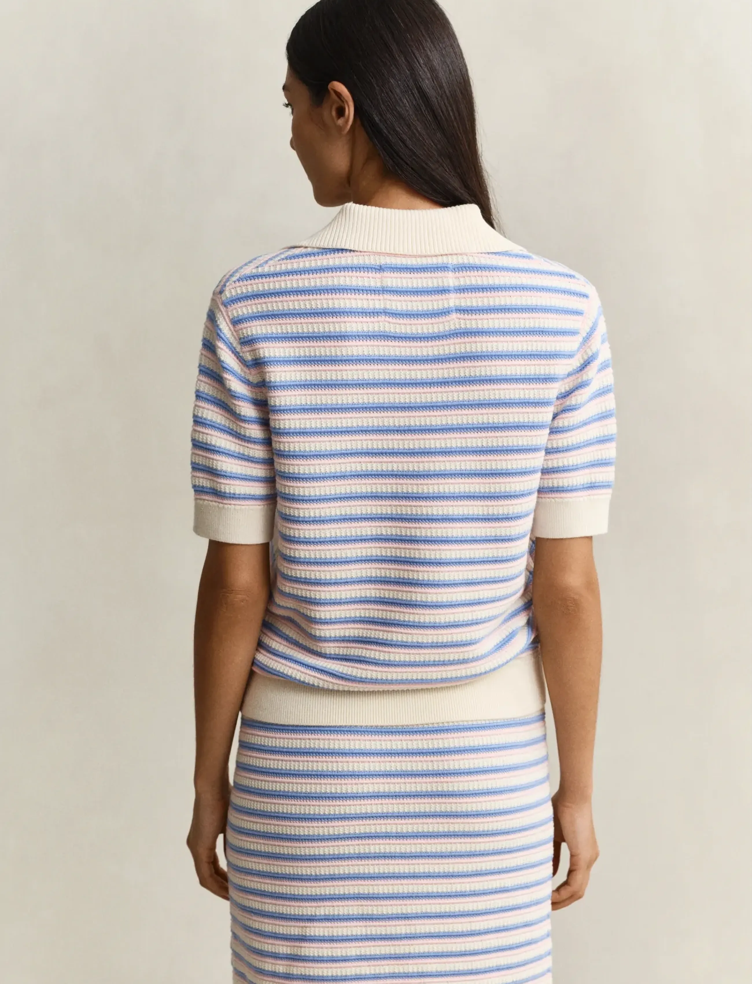 Gant - TEXTURED MULTISTRIPE RUGGER - cream - 2
