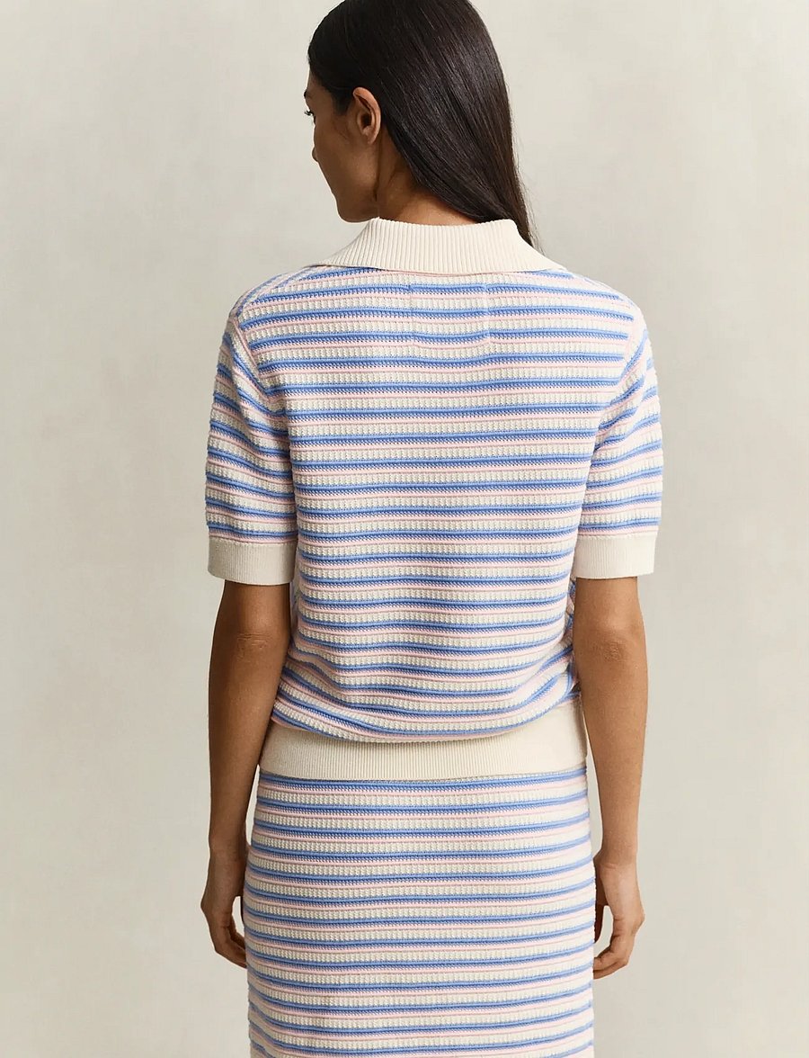 Gant - TEXTURED MULTISTRIPE RUGGER - cream - 2