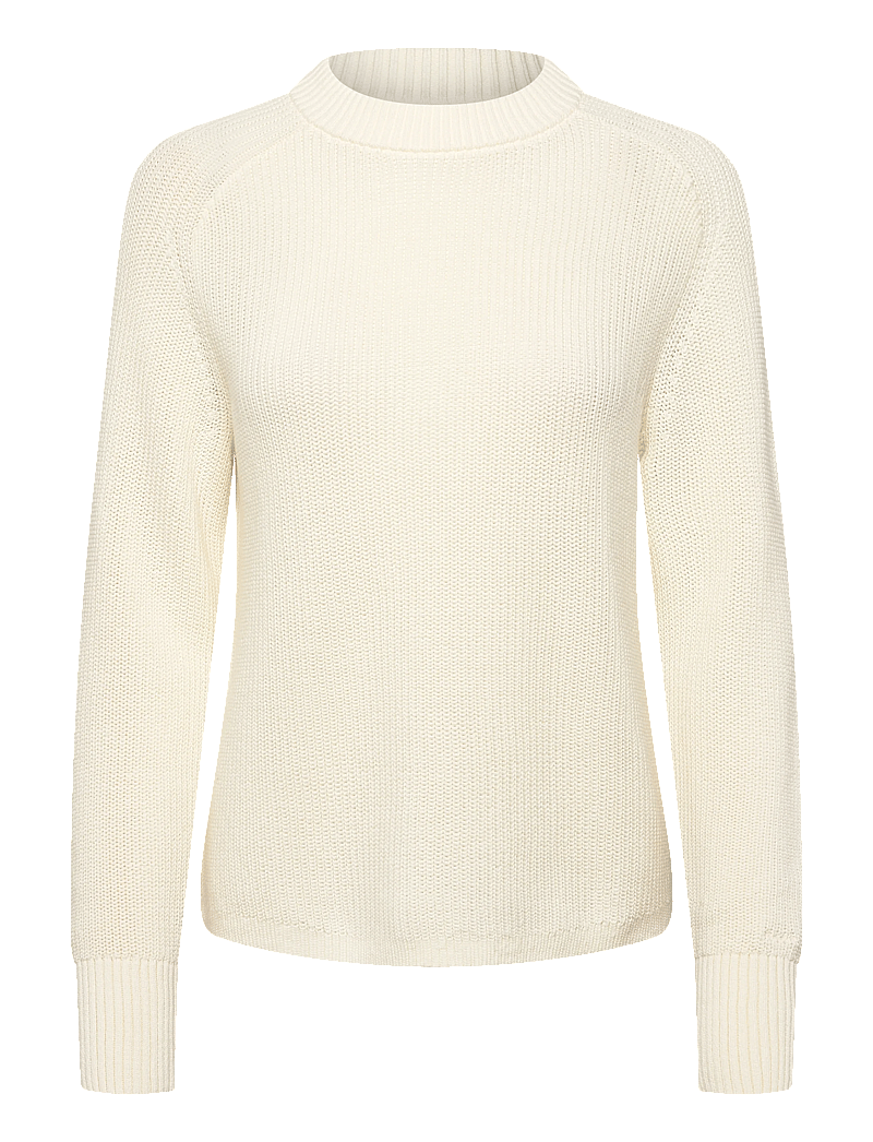 GANT - RIBBED KNIT COTTON C-NECK - sviitrid - cream - 0