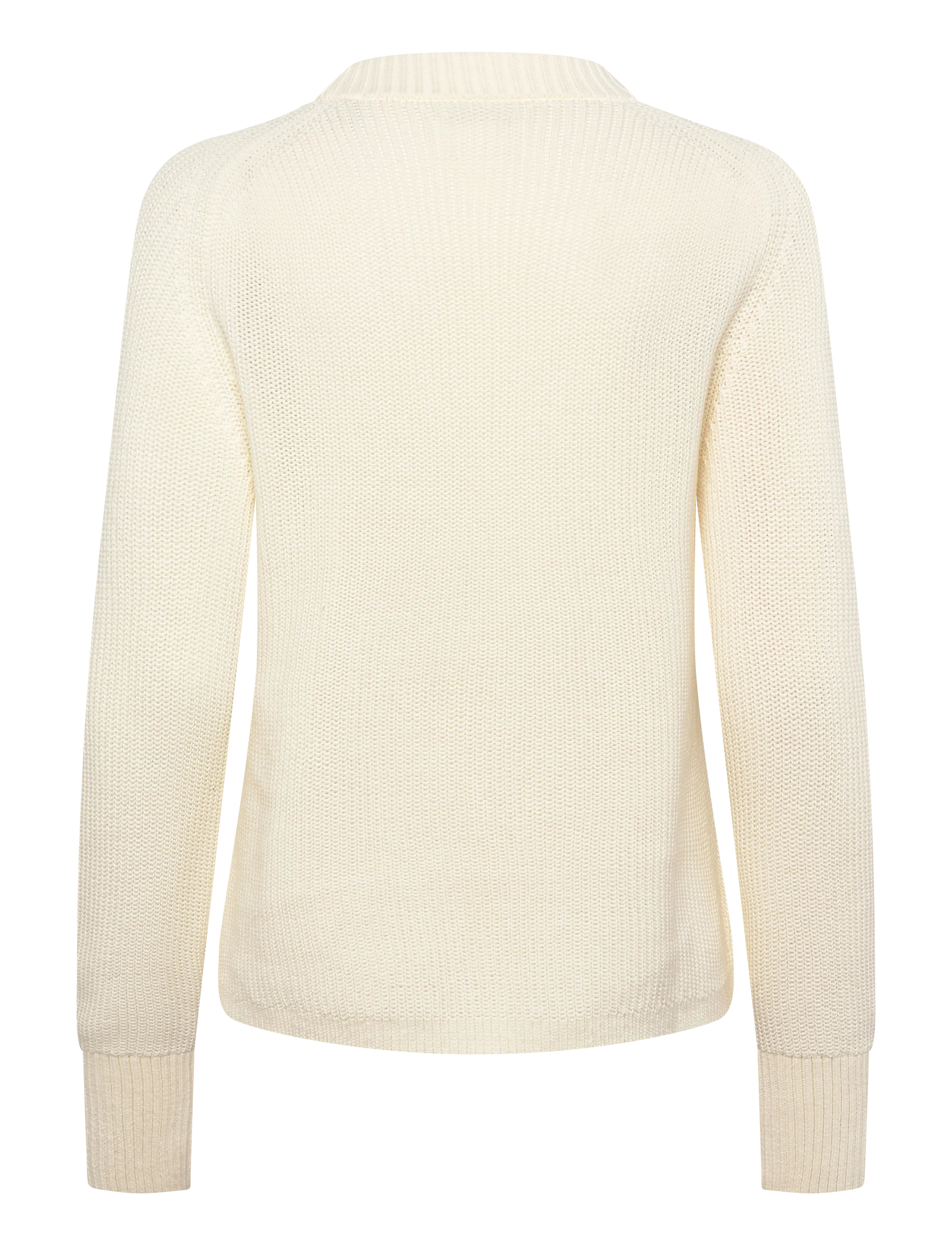 Gant - RIBBED KNIT COTTON C-NECK - striktrøjer - cream - 2