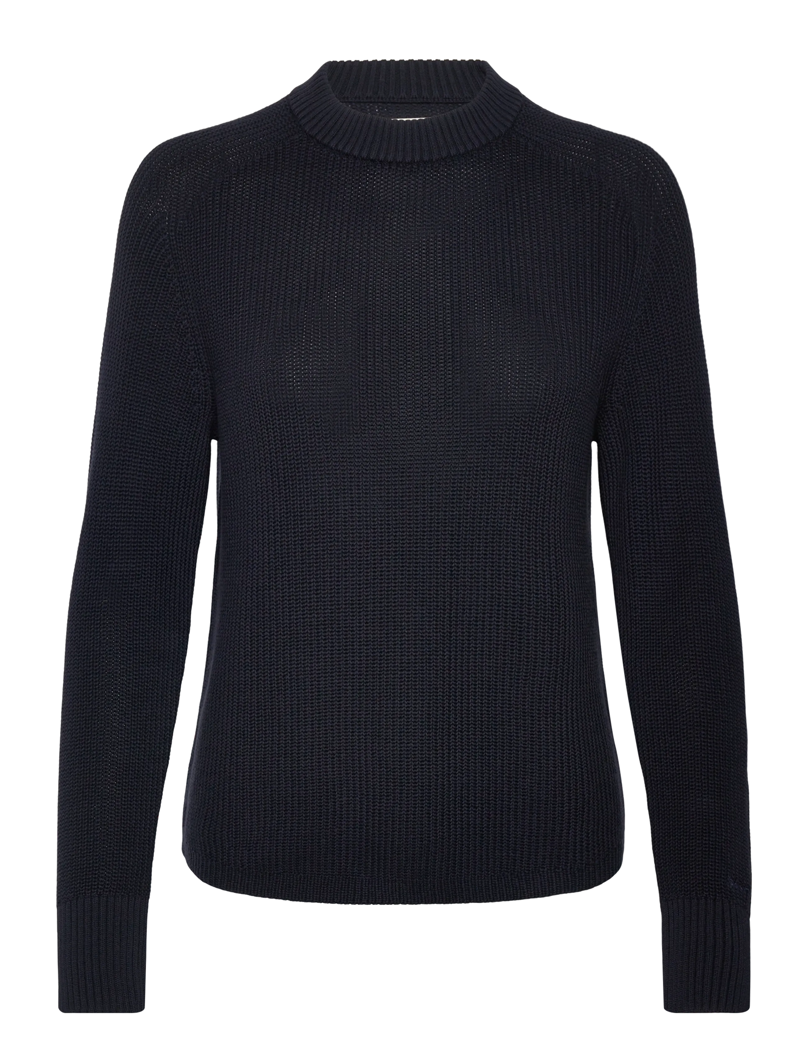 GANT RIBBED KNIT COTTON C-NECK - Strickmode - EVENING BLUE / navy
