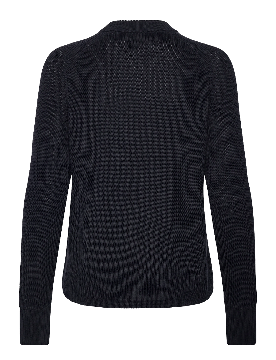 Gant - RIBBED KNIT COTTON C-NECK - striktrøjer - evening blue - 1
