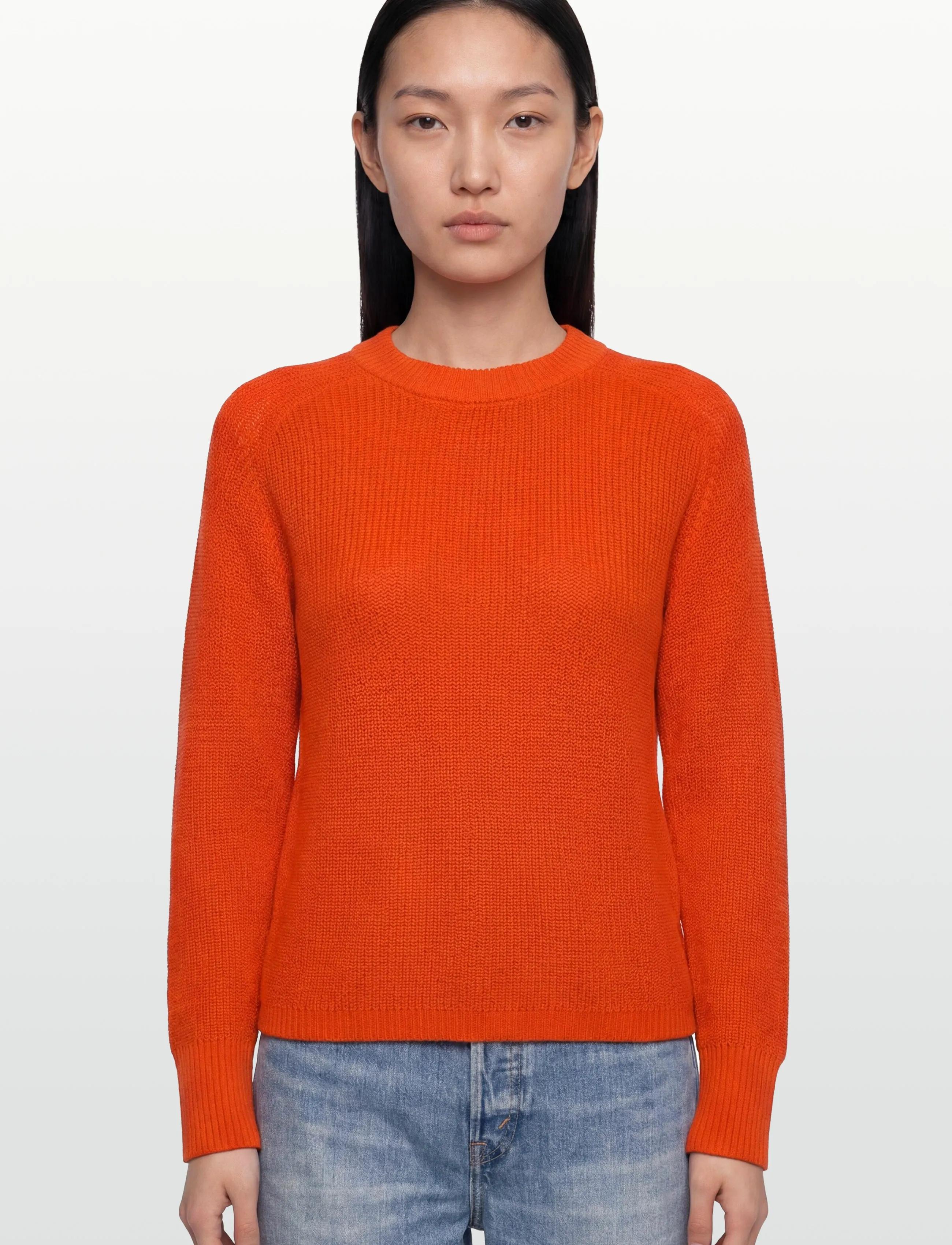 Gant - RIBBED KNIT COTTON C-NECK - striktrøjer - perfect red - 3