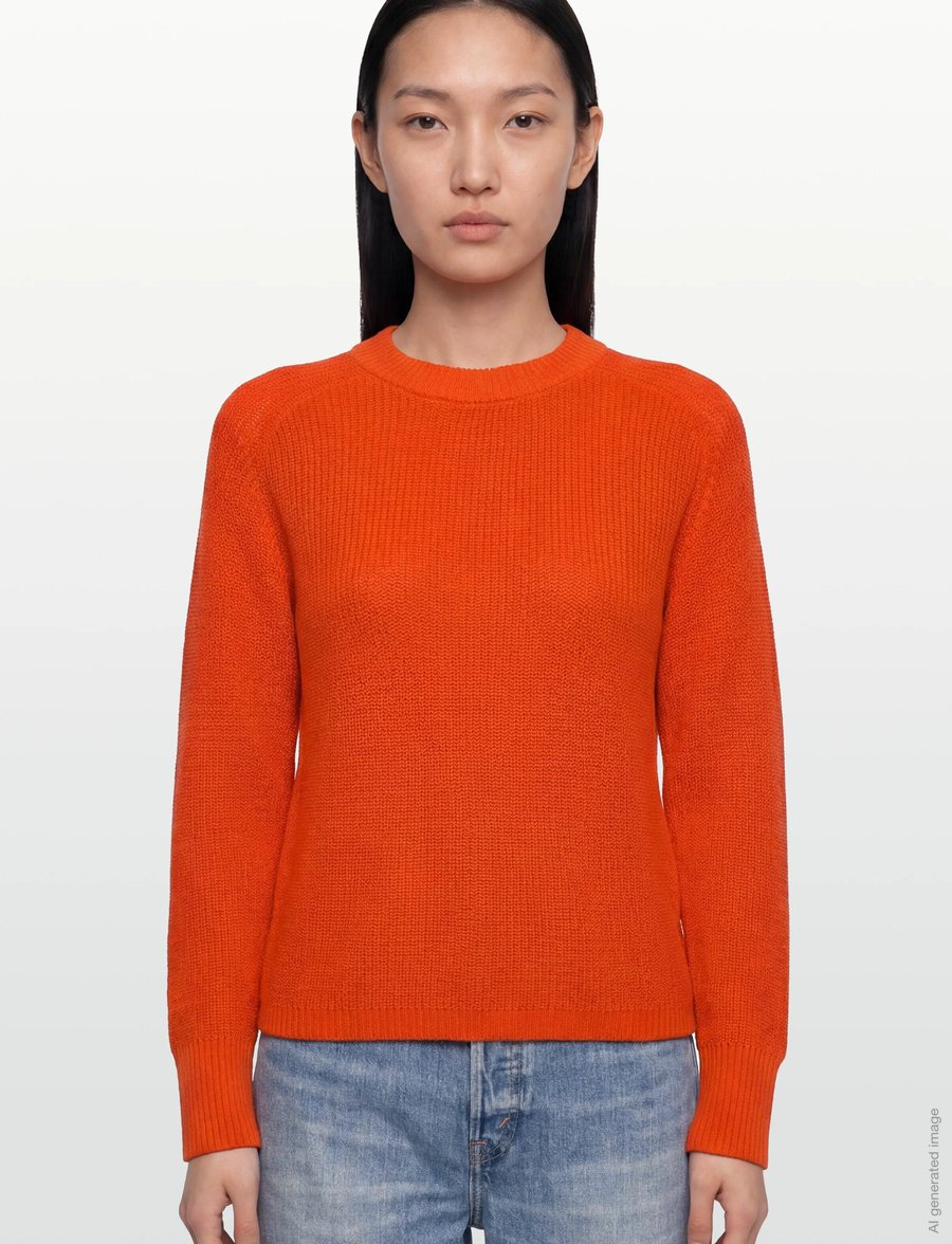 Gant - RIBBED KNIT COTTON C-NECK - striktrøjer - perfect red - 3