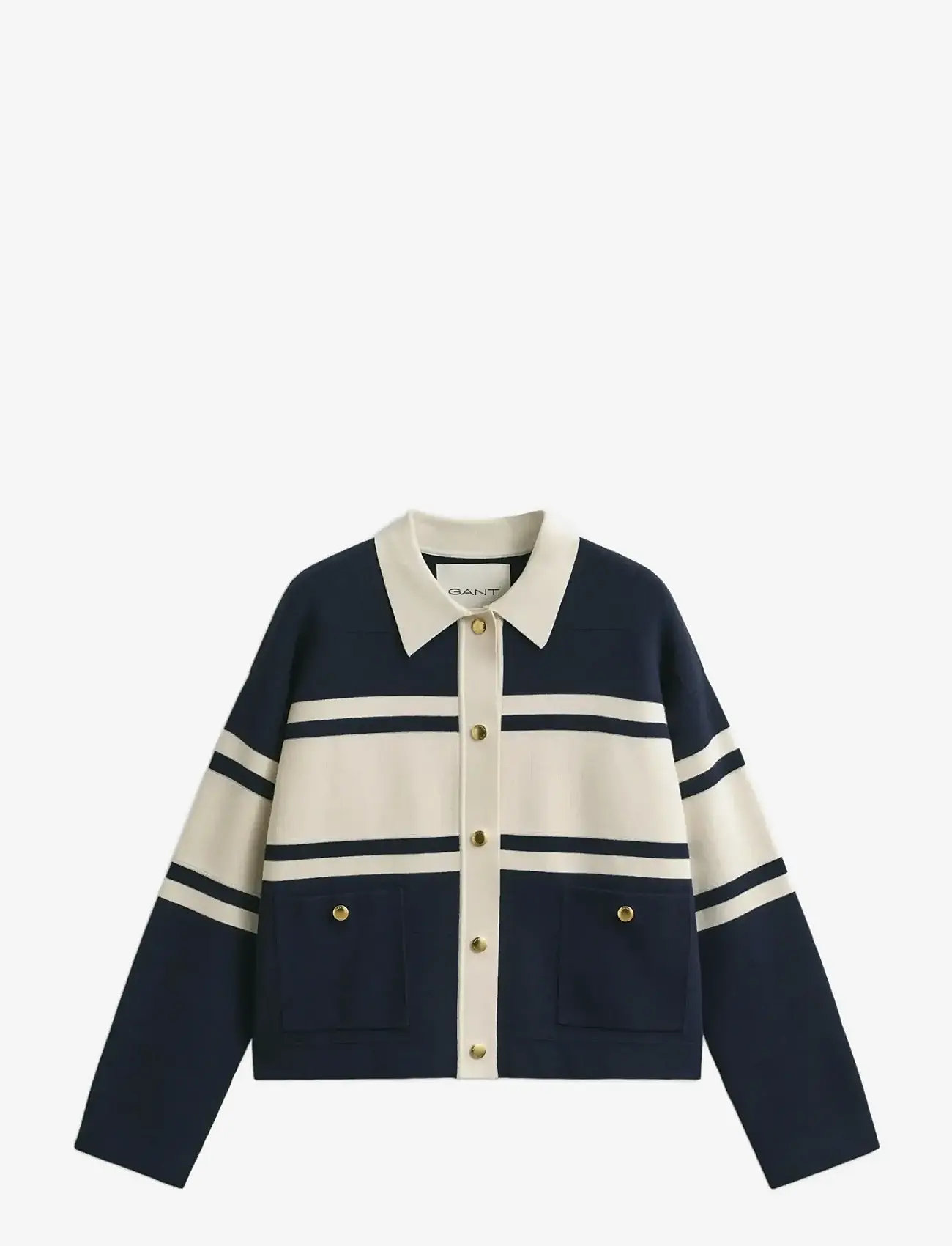 GANT - COLOR BLOCKED CARDIGAN - boucles - evening blue - 1