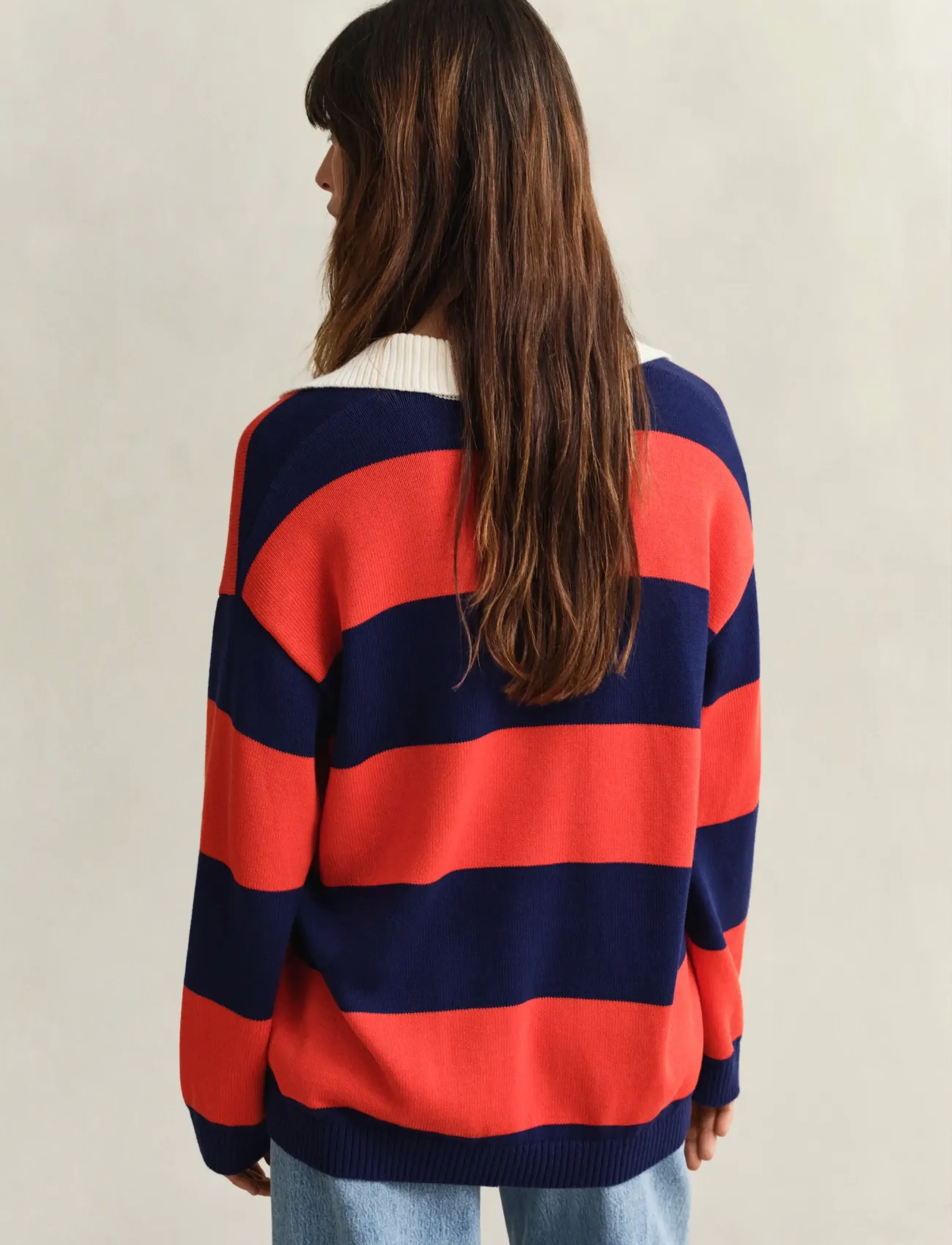 Gant - STRIPED COTTON RUGGER - perfect red - 2