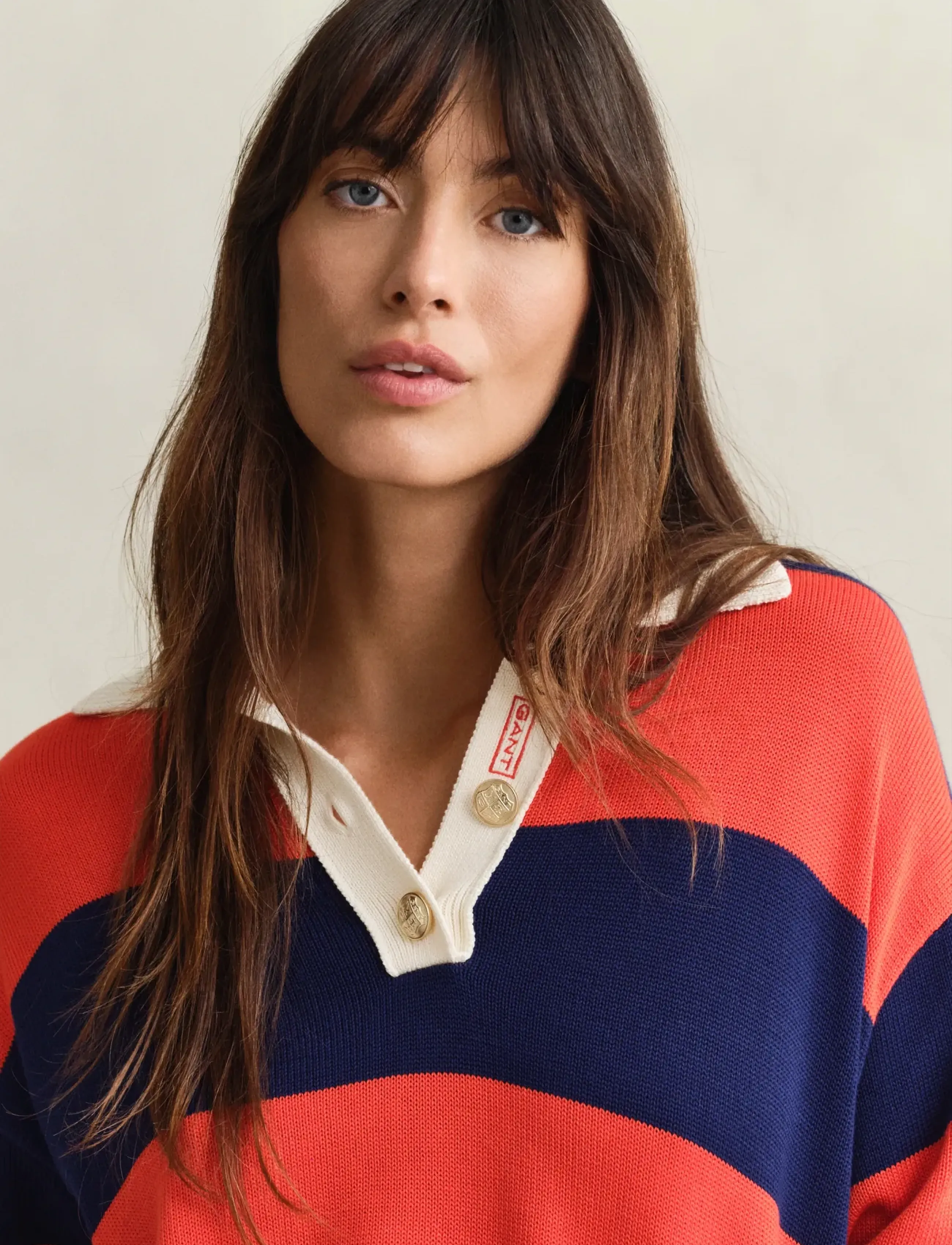 Gant - STRIPED COTTON RUGGER - perfect red - 3