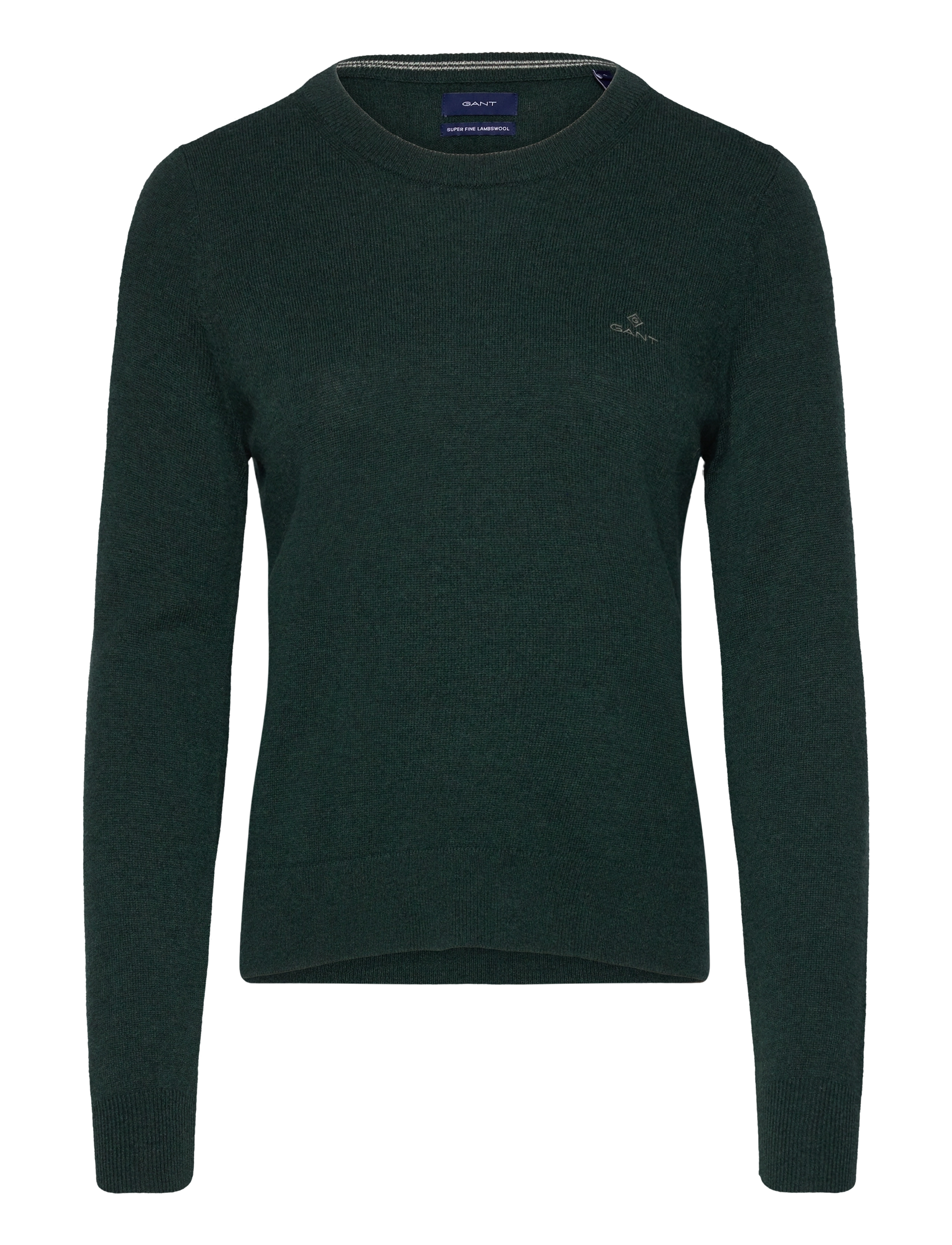 GANT - SUPERFINE LAMBSWOOL CREW - tartan green - 0