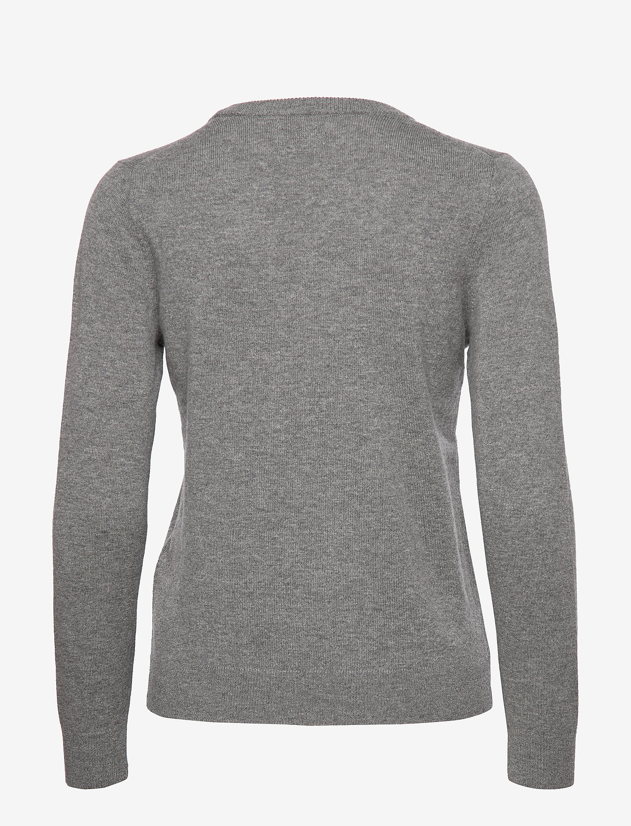 GANT - SUPERFINE LAMBSWOOL V-NECK - dark grey melange - 1