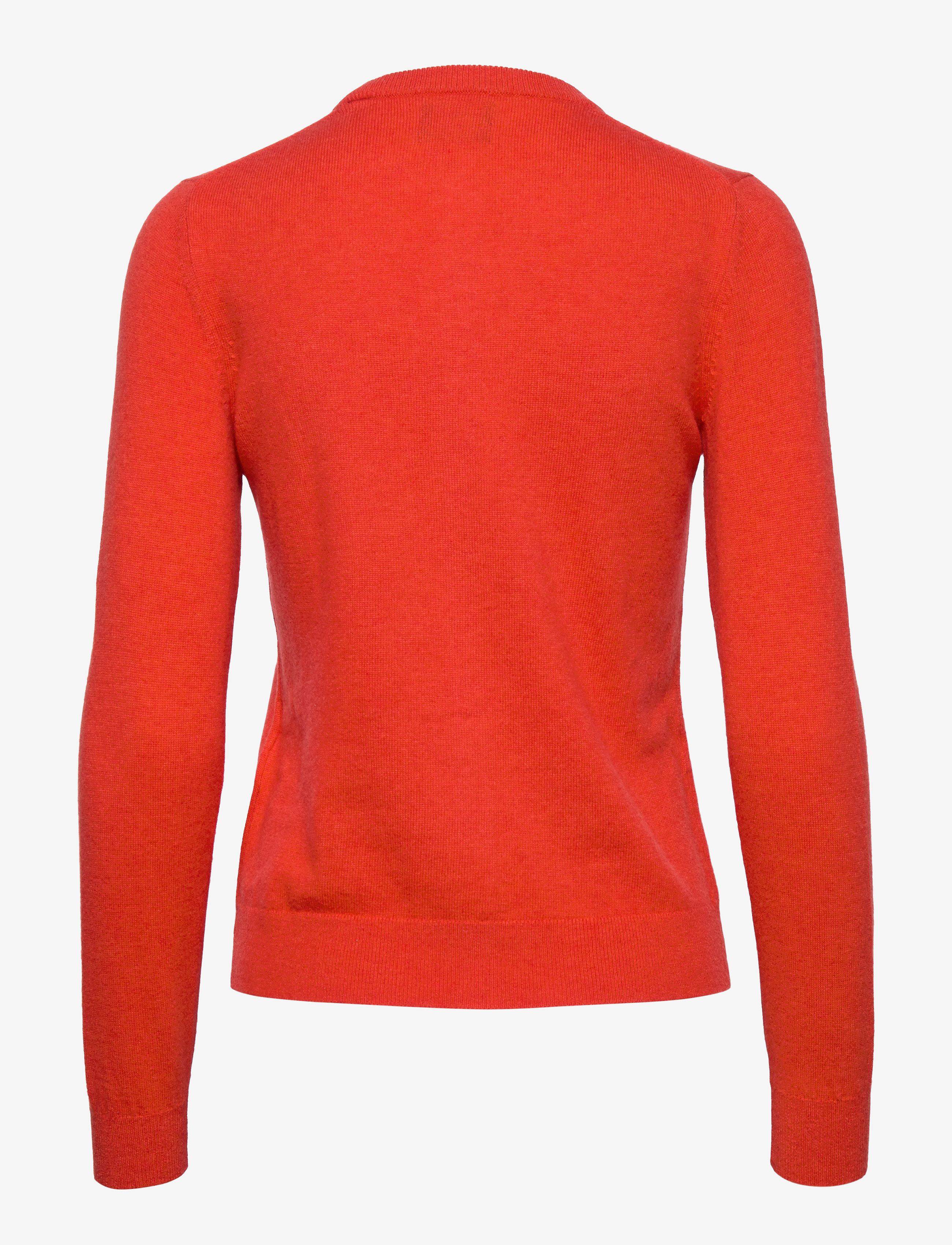 GANT - SUPERFINE LAMBSWOOL CREW CARDIGAN - blood orange - 1