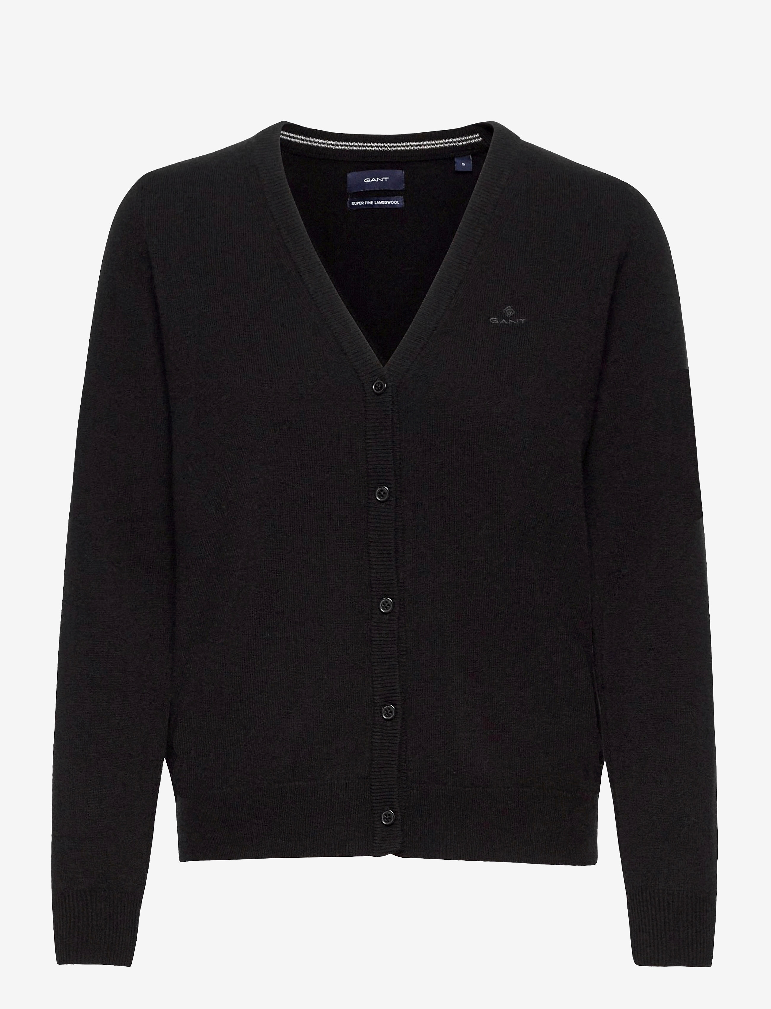 GANT - SUPERFINE LAMBSWOOL CARDIGAN - black - 0