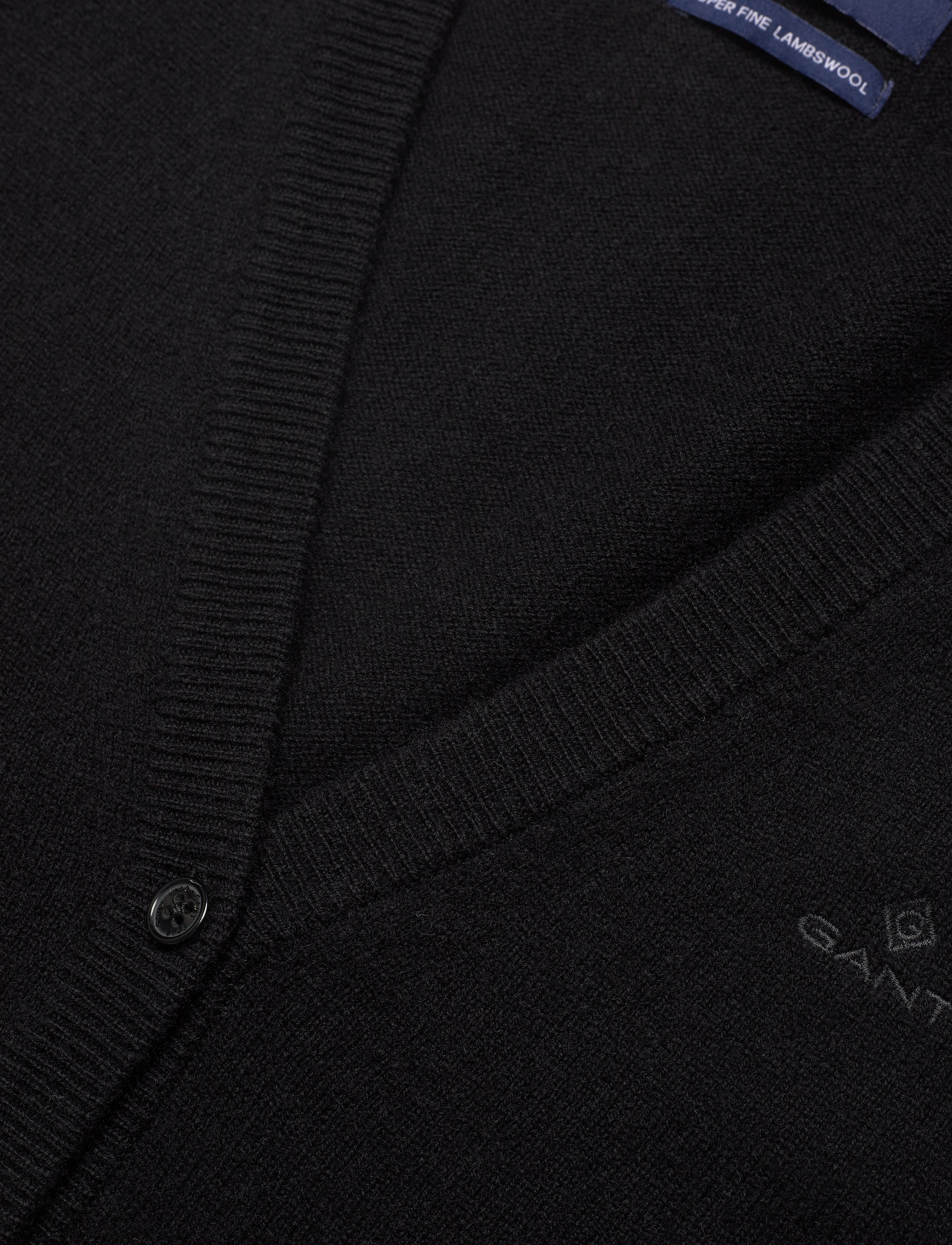 GANT - SUPERFINE LAMBSWOOL CARDIGAN - black - 2