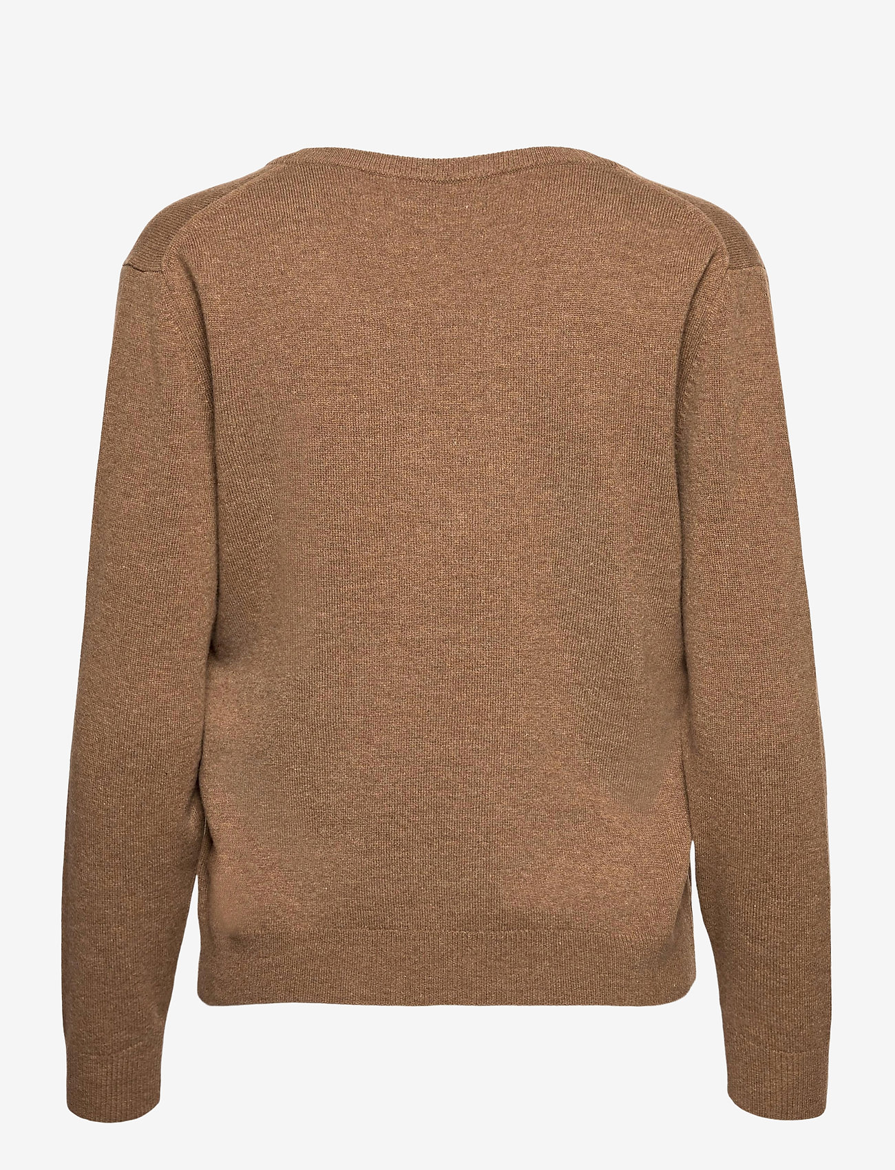 GANT - SUPERFINE LAMBSWOOL V-NECK - warm khaki - 1