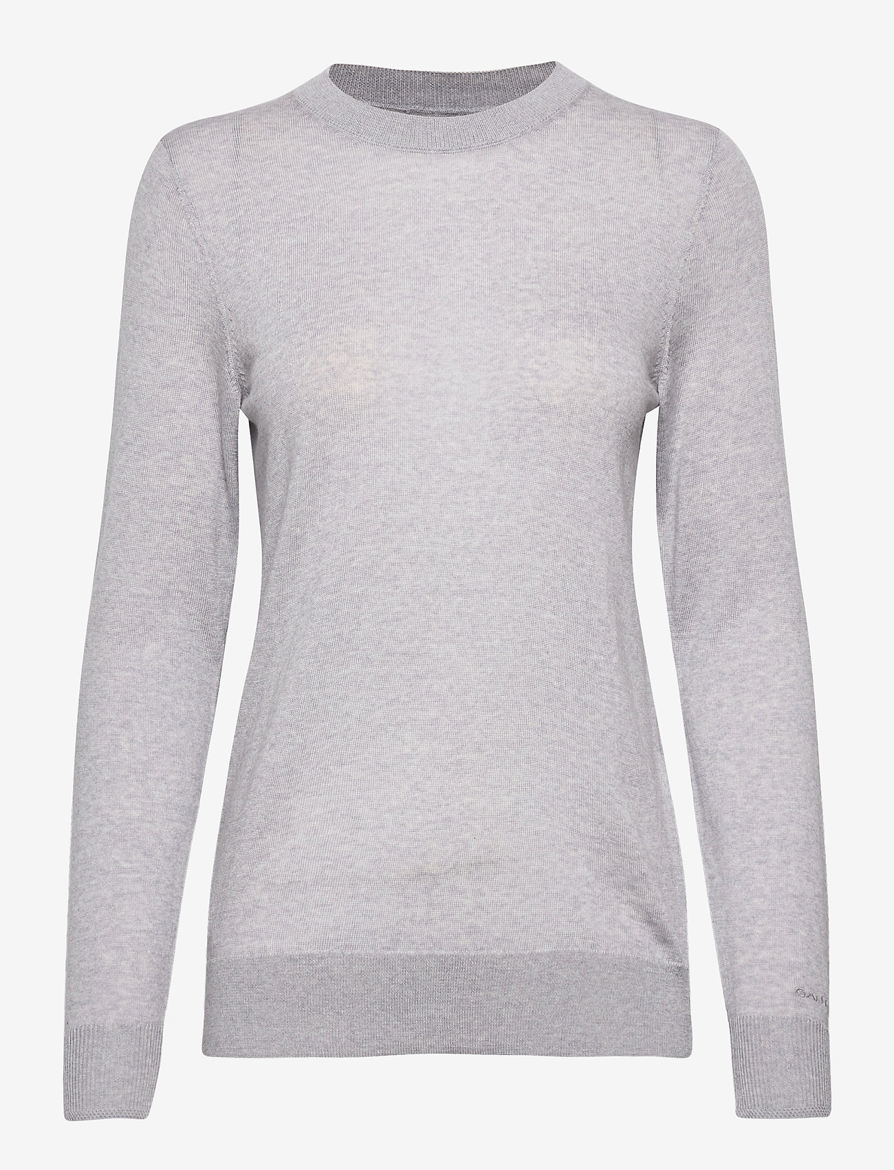 GANT - WASHABLE MERINO CREW - light grey melange - 0