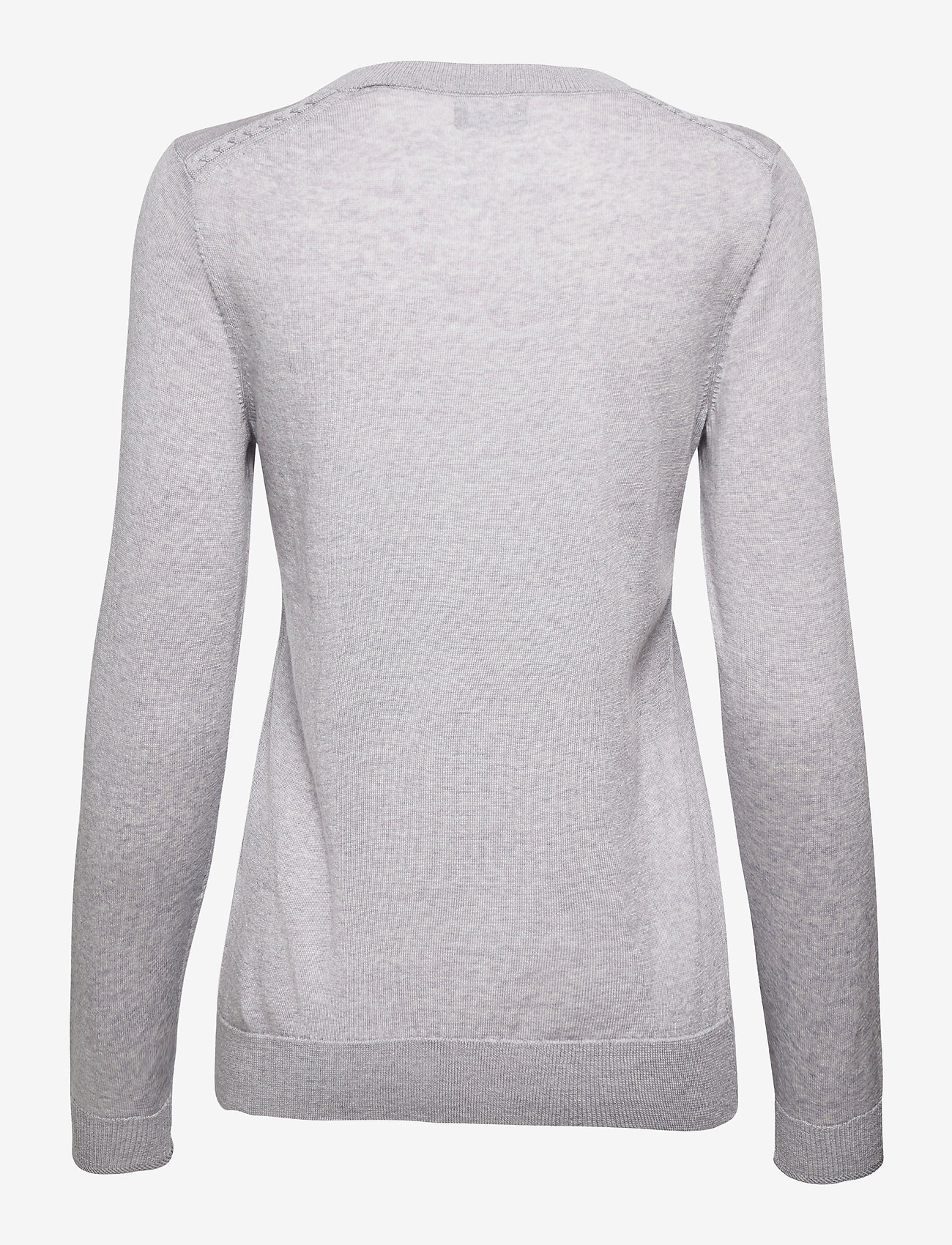 GANT - WASHABLE MERINO CREW - light grey melange - 1