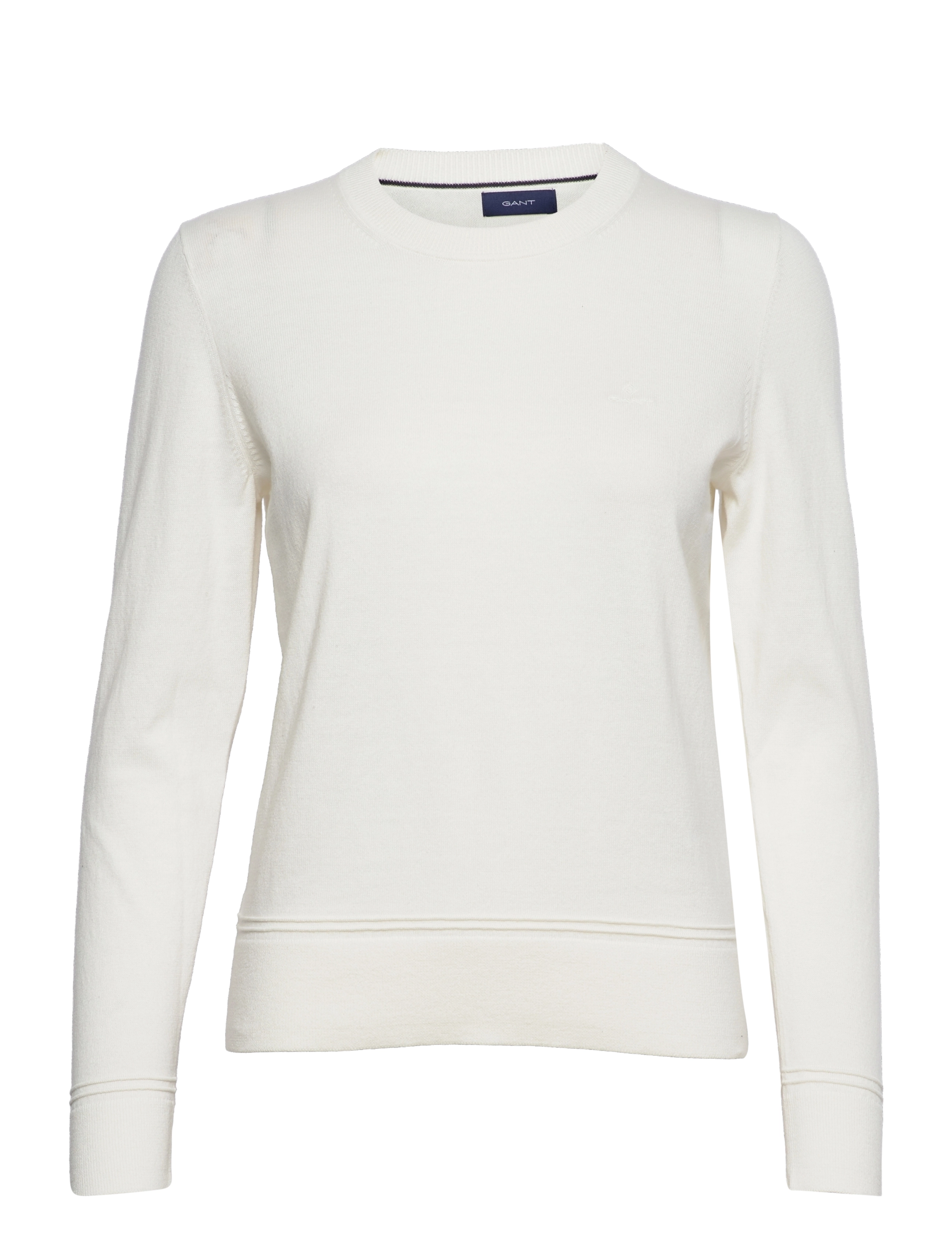 GANT - LIGHT COTTON C-NECK - eggshell - 0