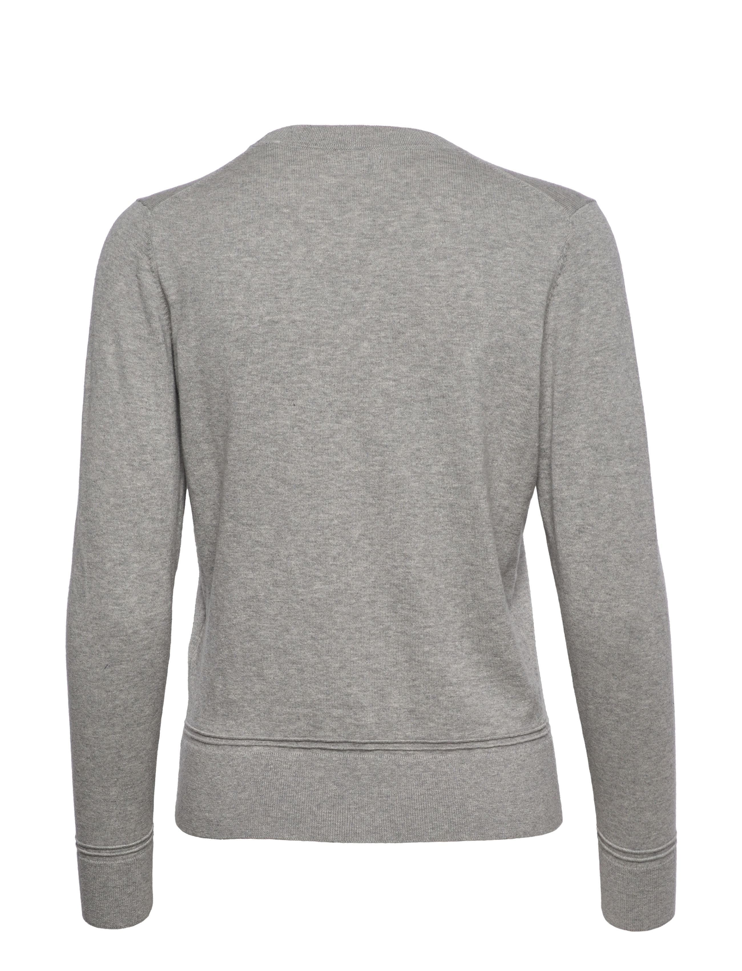GANT - LIGHT COTTON C-NECK - grey melange - 1
