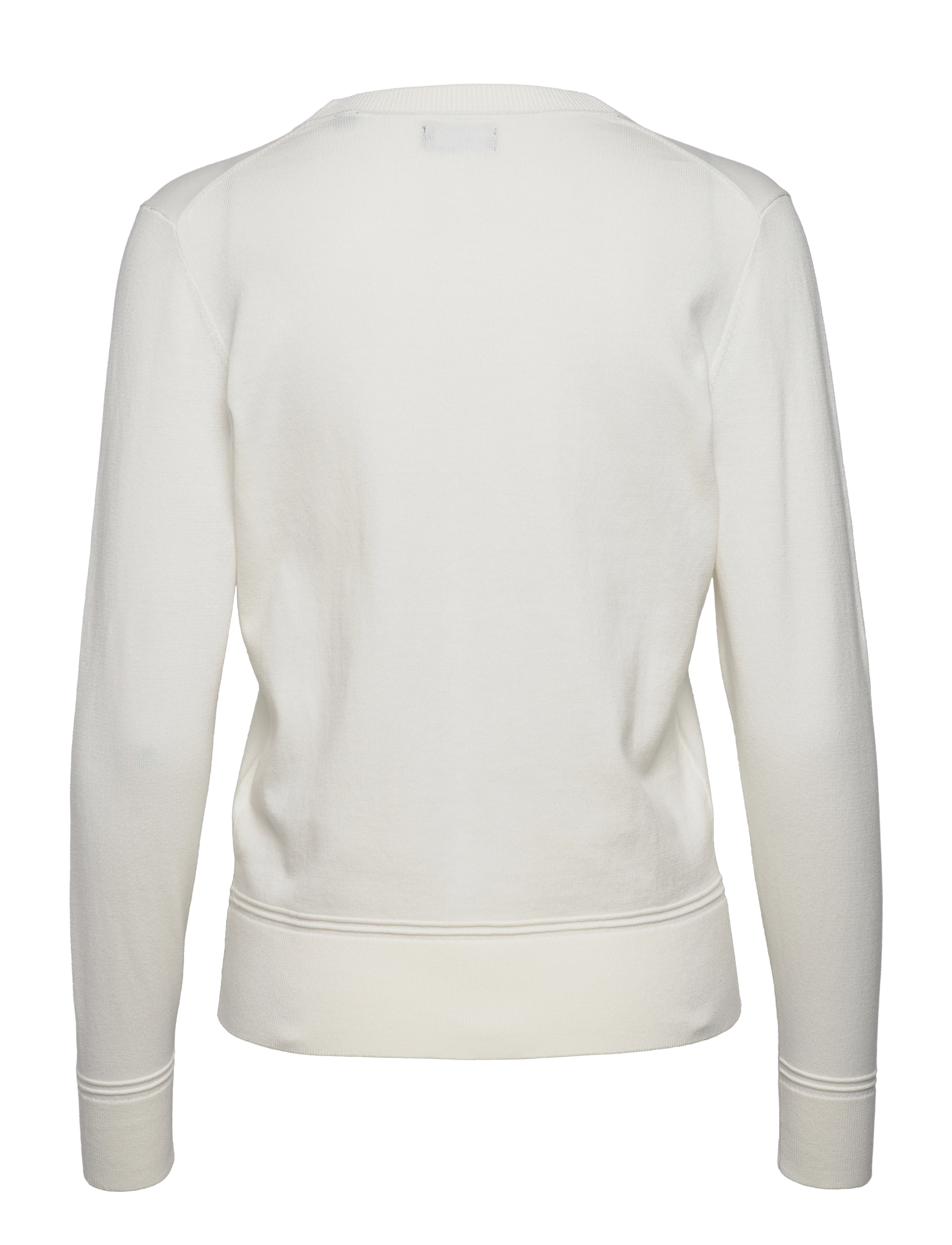 GANT - LIGHT COTTON V-CARDIGAN - eggshell - 1