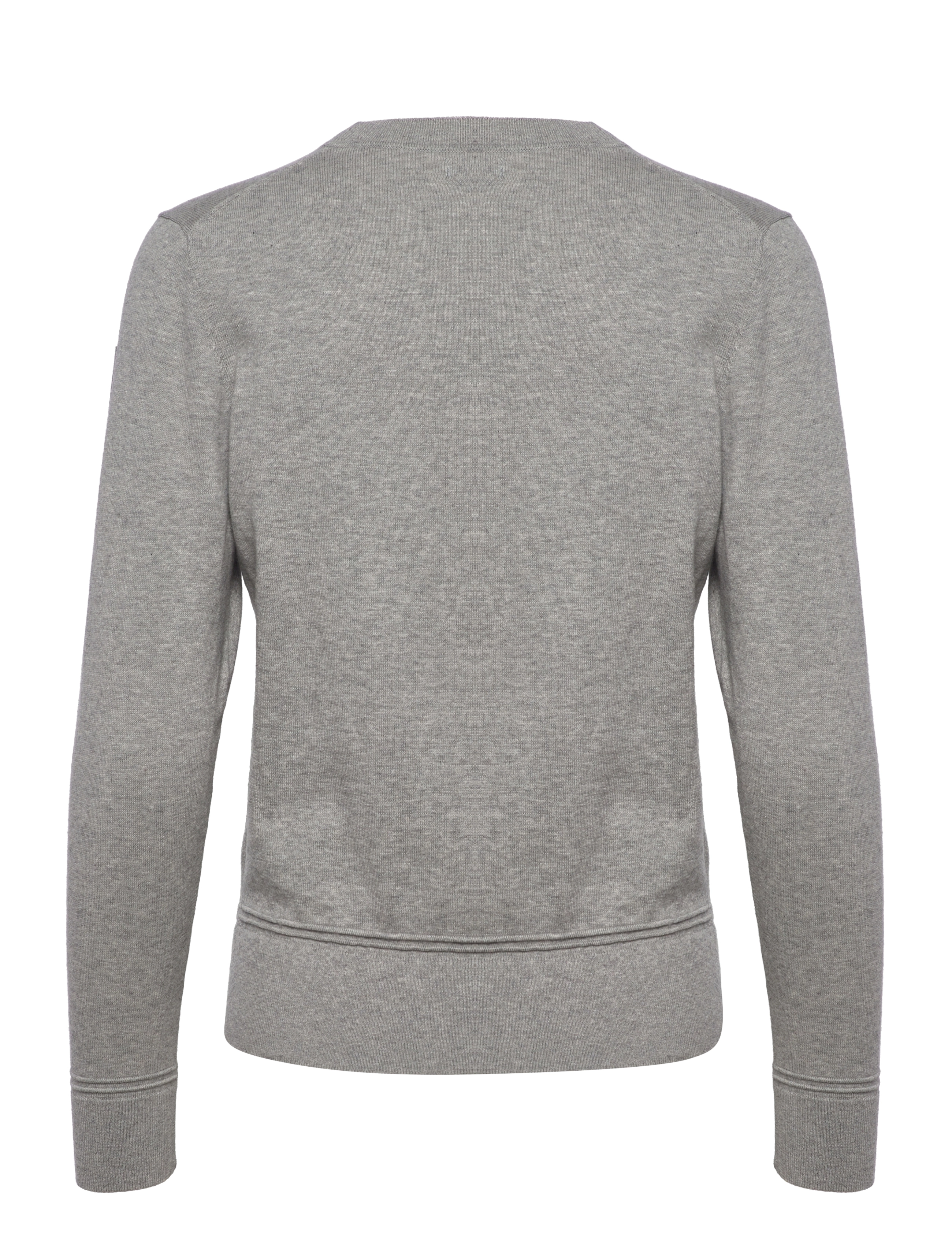 GANT - LIGHT COTTON V-CARDIGAN - grey melange - 1
