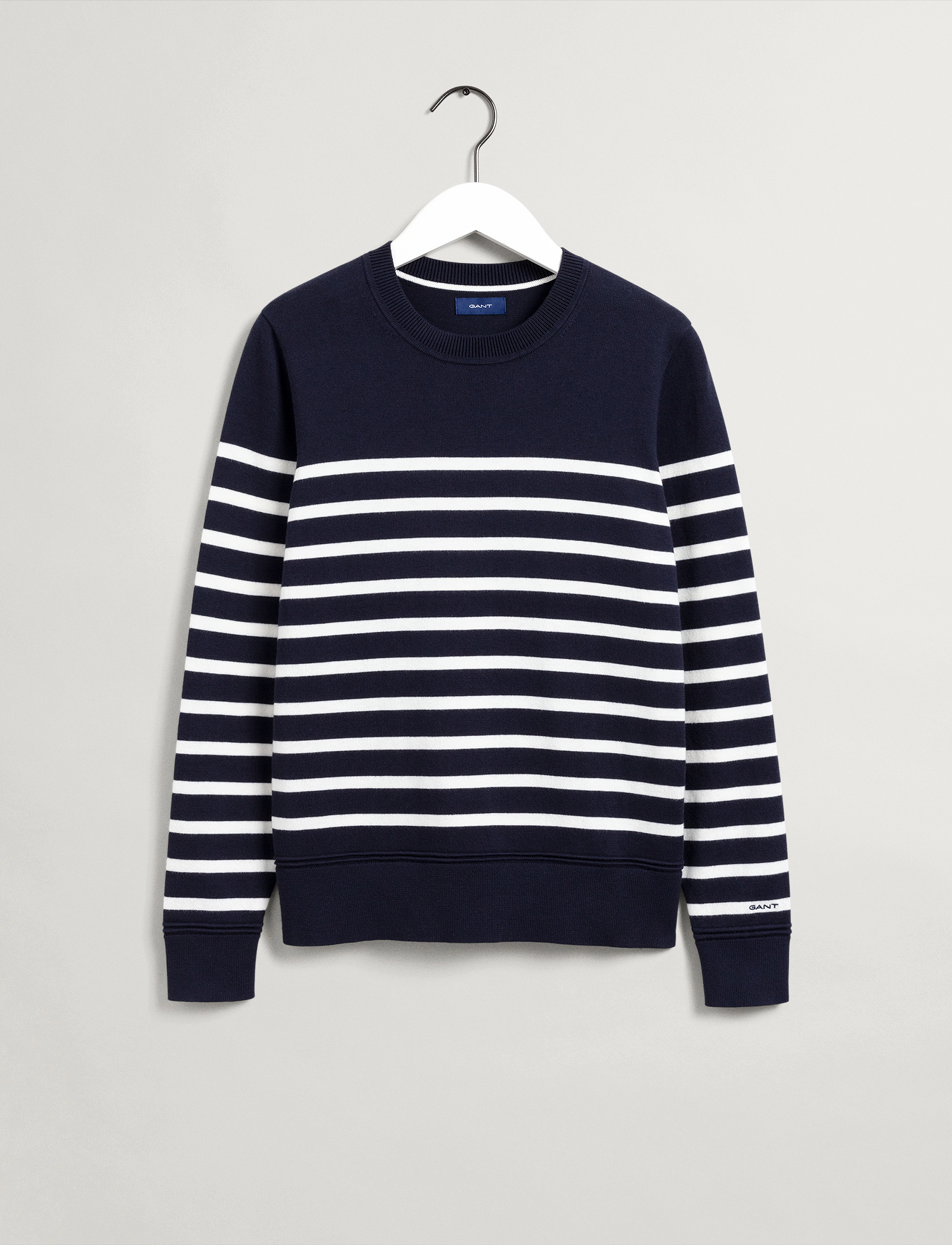 GANT - LIGHT COTTON BRETON C-NECK - evening blue - 3