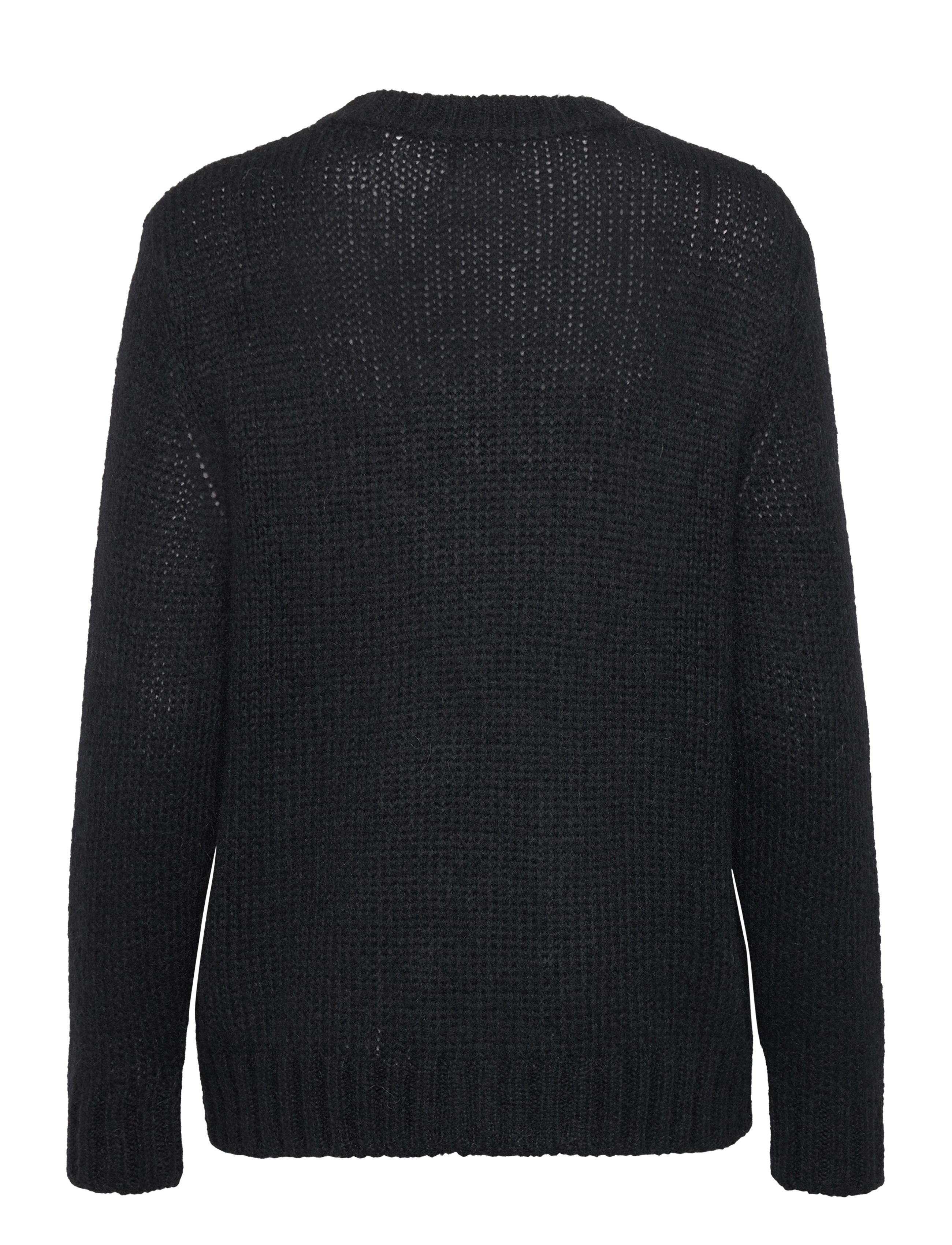 GANT - D1. MOHAIR SOLID C-NECK - ebony black - 1