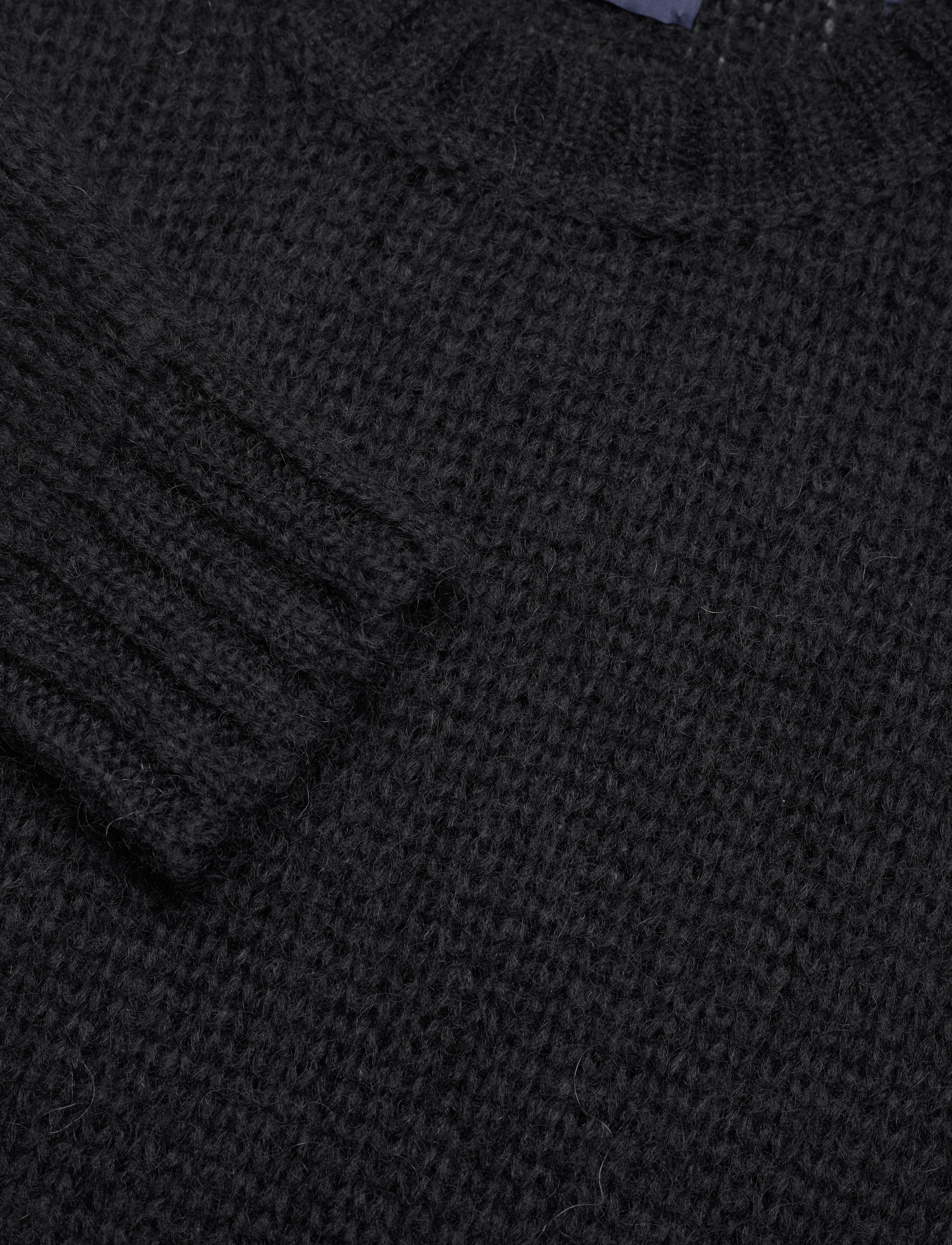 GANT - D1. MOHAIR SOLID C-NECK - ebony black - 3