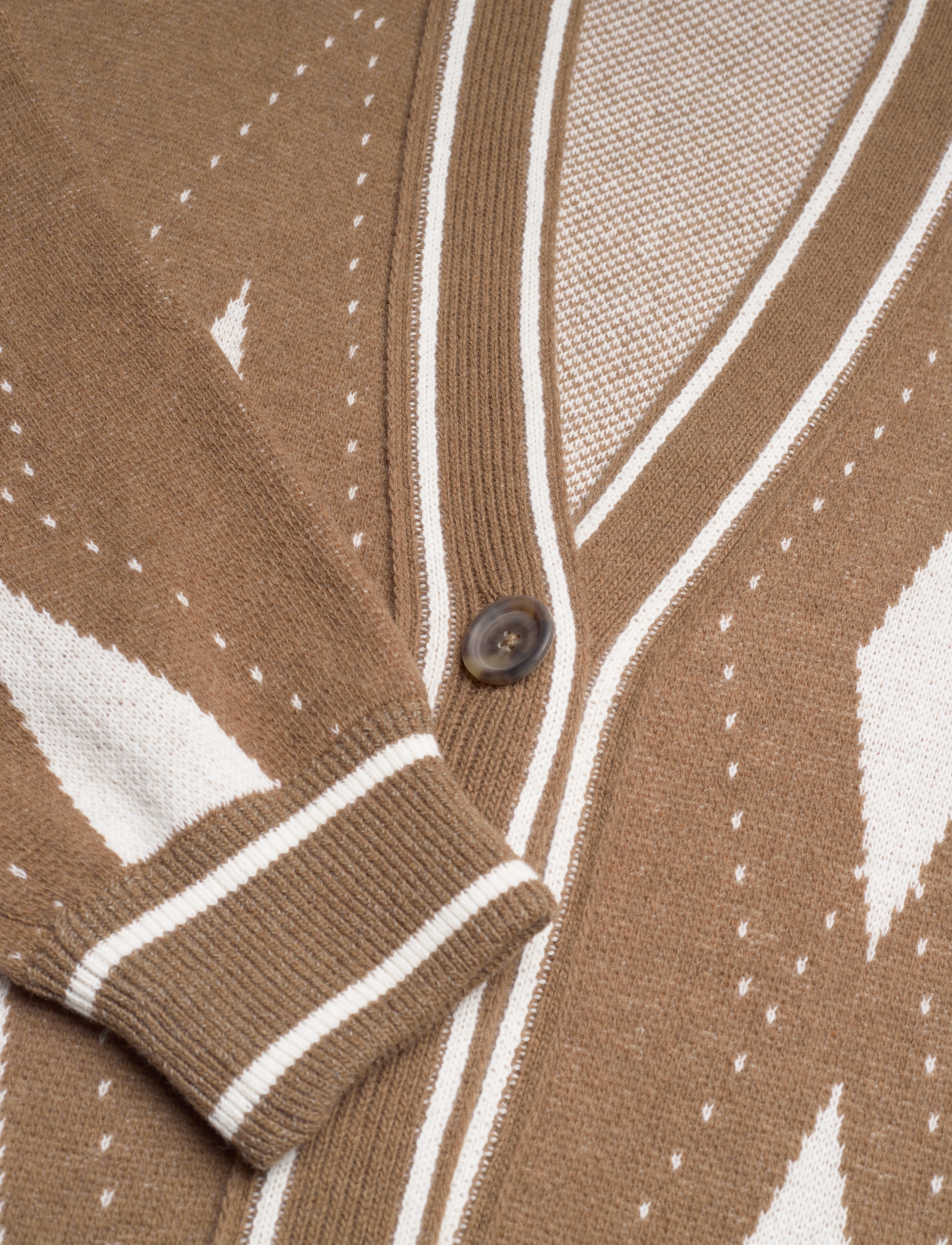 GANT - D1. ARGYLE LONG CARDIGAN - roasted walnut - 2