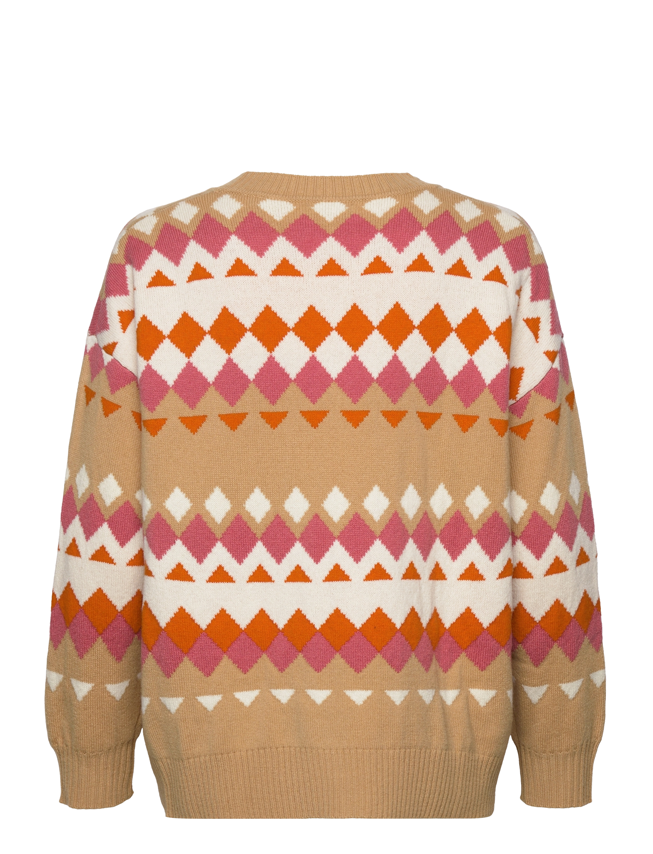 GANT - D2. FAIRISLE C-NECK - toffee beige - 1