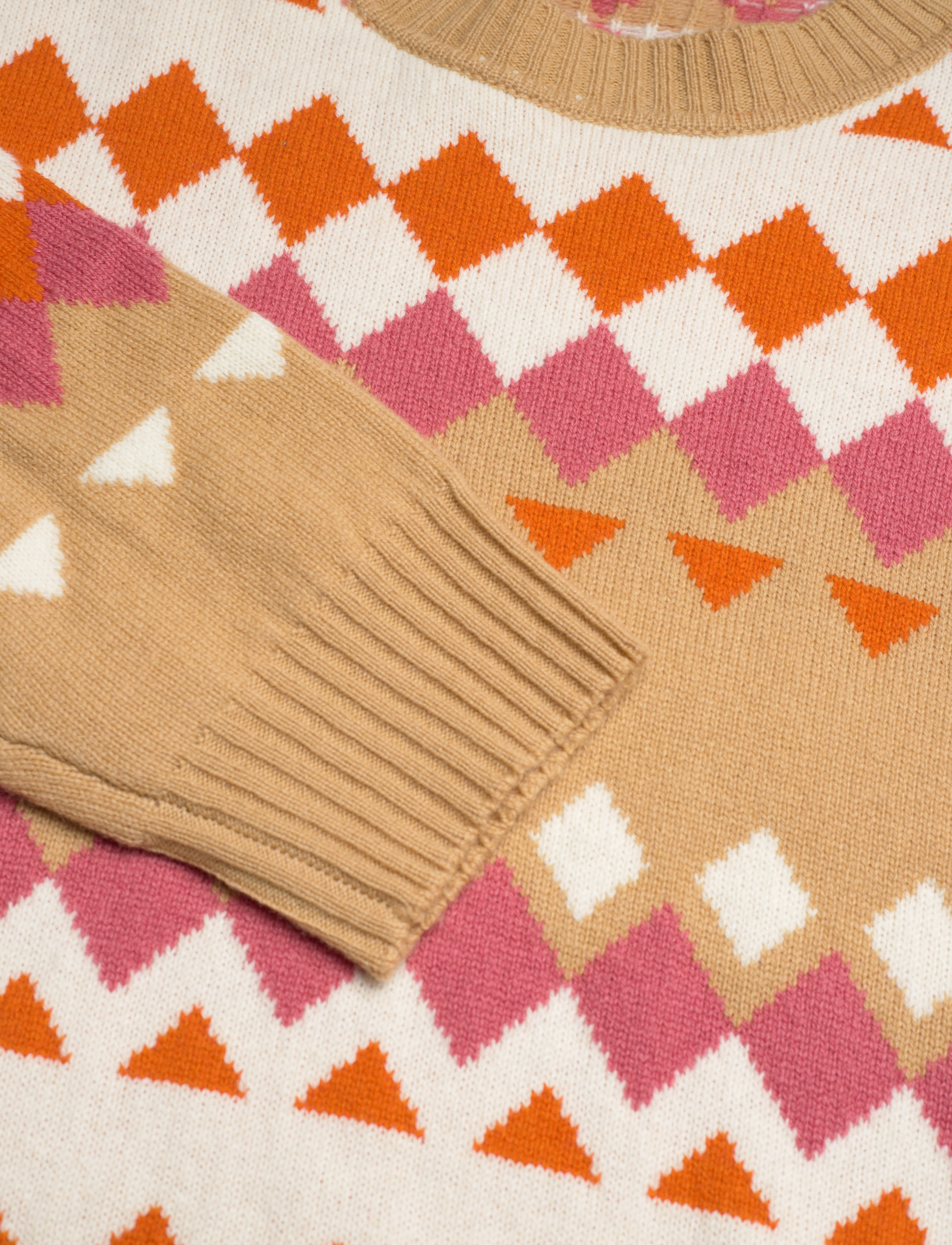 GANT - D2. FAIRISLE C-NECK - toffee beige - 2