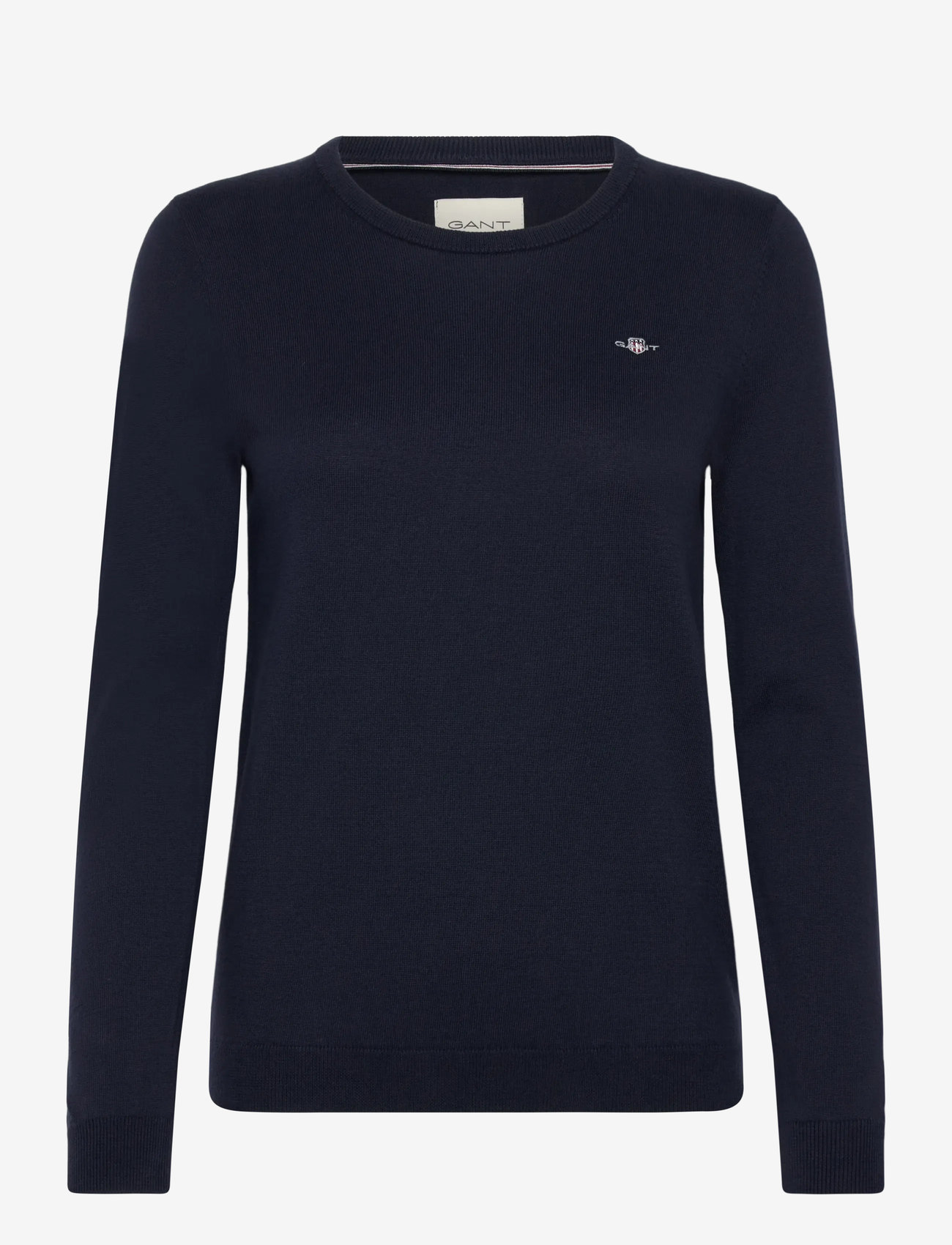 GANT - COTTON C-NECK - höstkläder - marine - 0