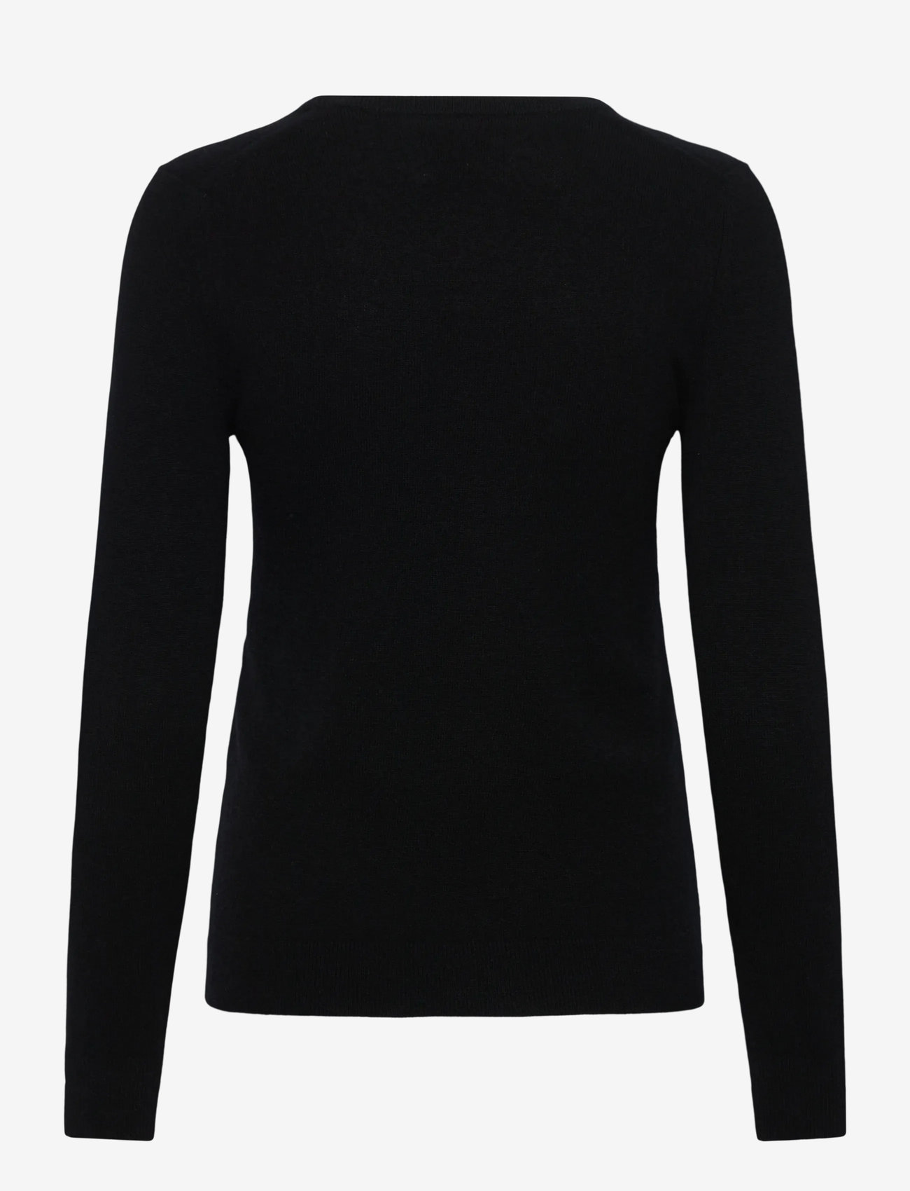 Gant - LAMBSWOOL BLEND V-NECK - trøjer - black - 1