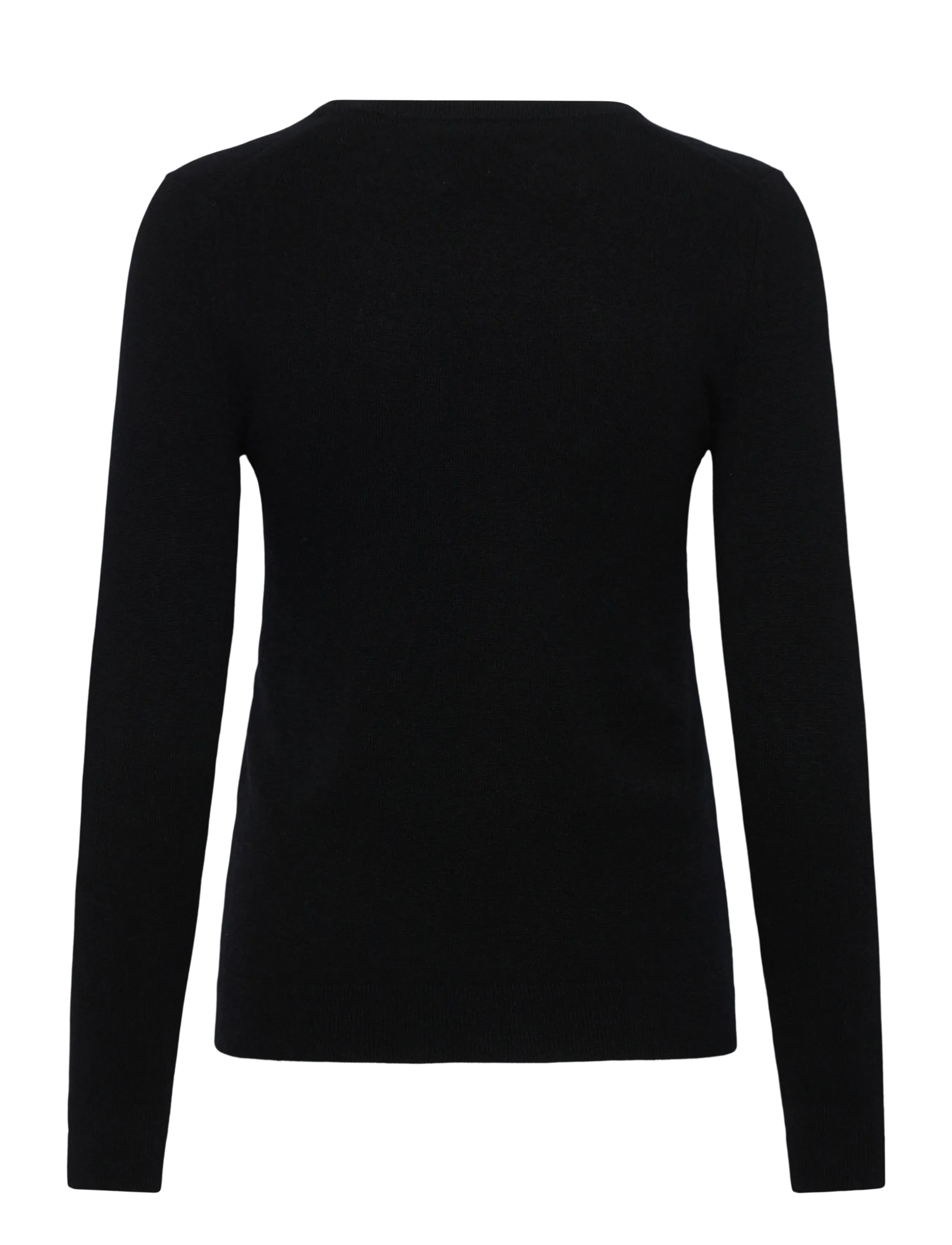 Gant - LAMBSWOOL BLEND V-NECK - trøjer - black - 1