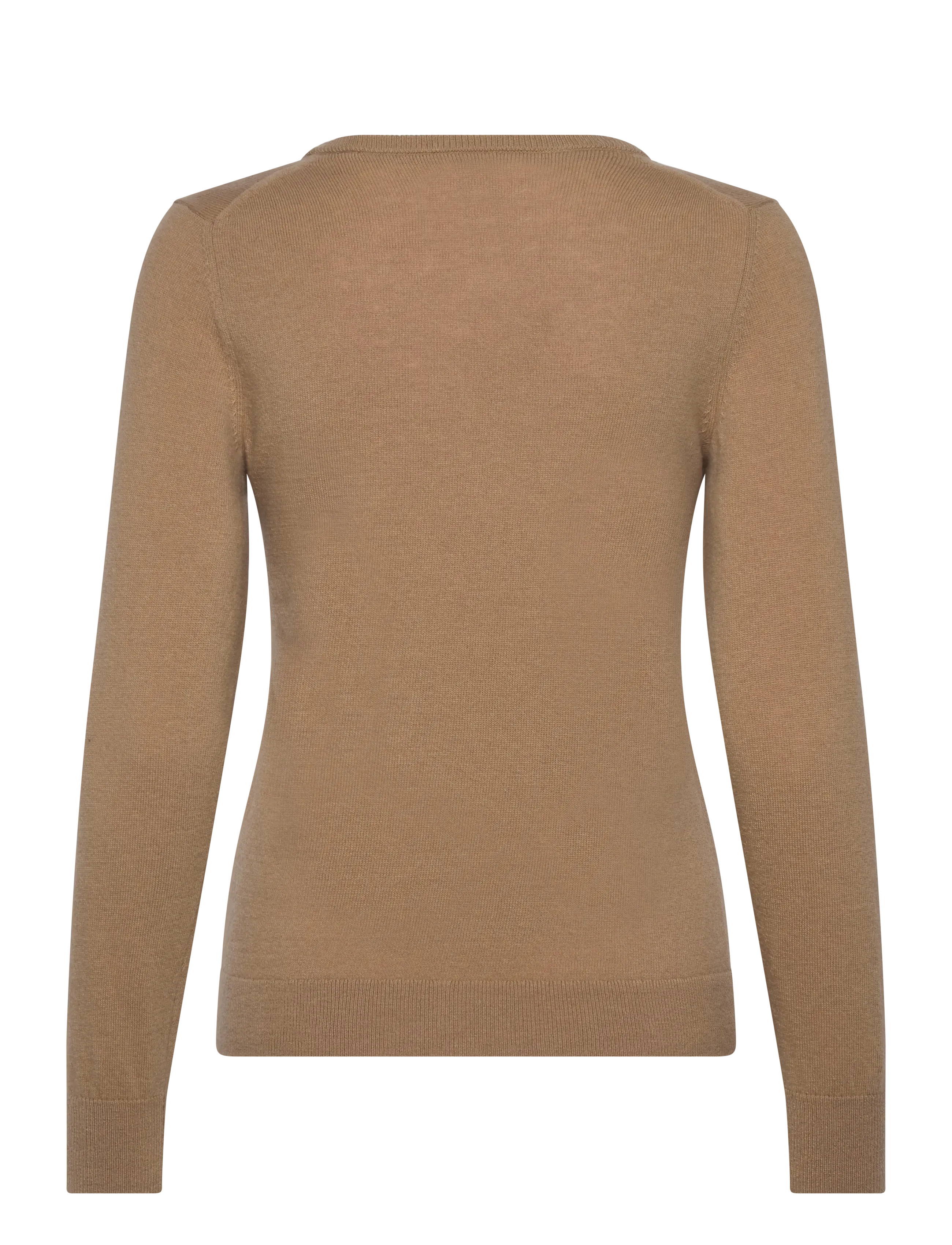 Gant - LAMBSWOOL BLEND V-NECK - trøjer - dark khaki - 1